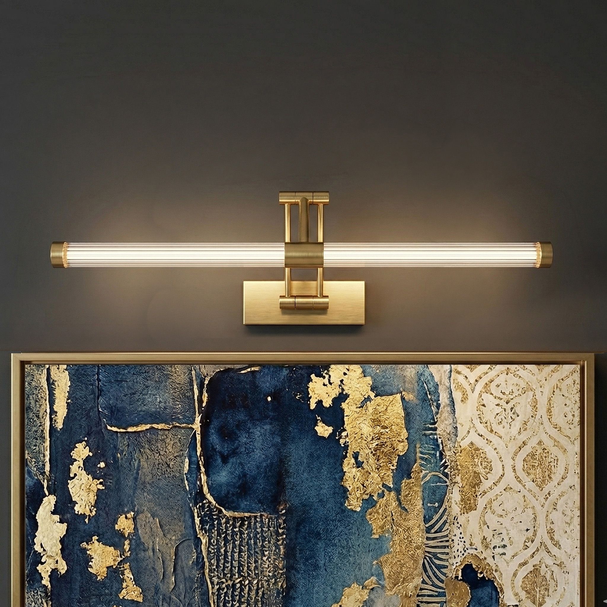 Toolight, LED nástenné svietidlo 60cm, 13W, 4000K, 1000lm, APP1900-1W, zlatá matná, OSW-66055