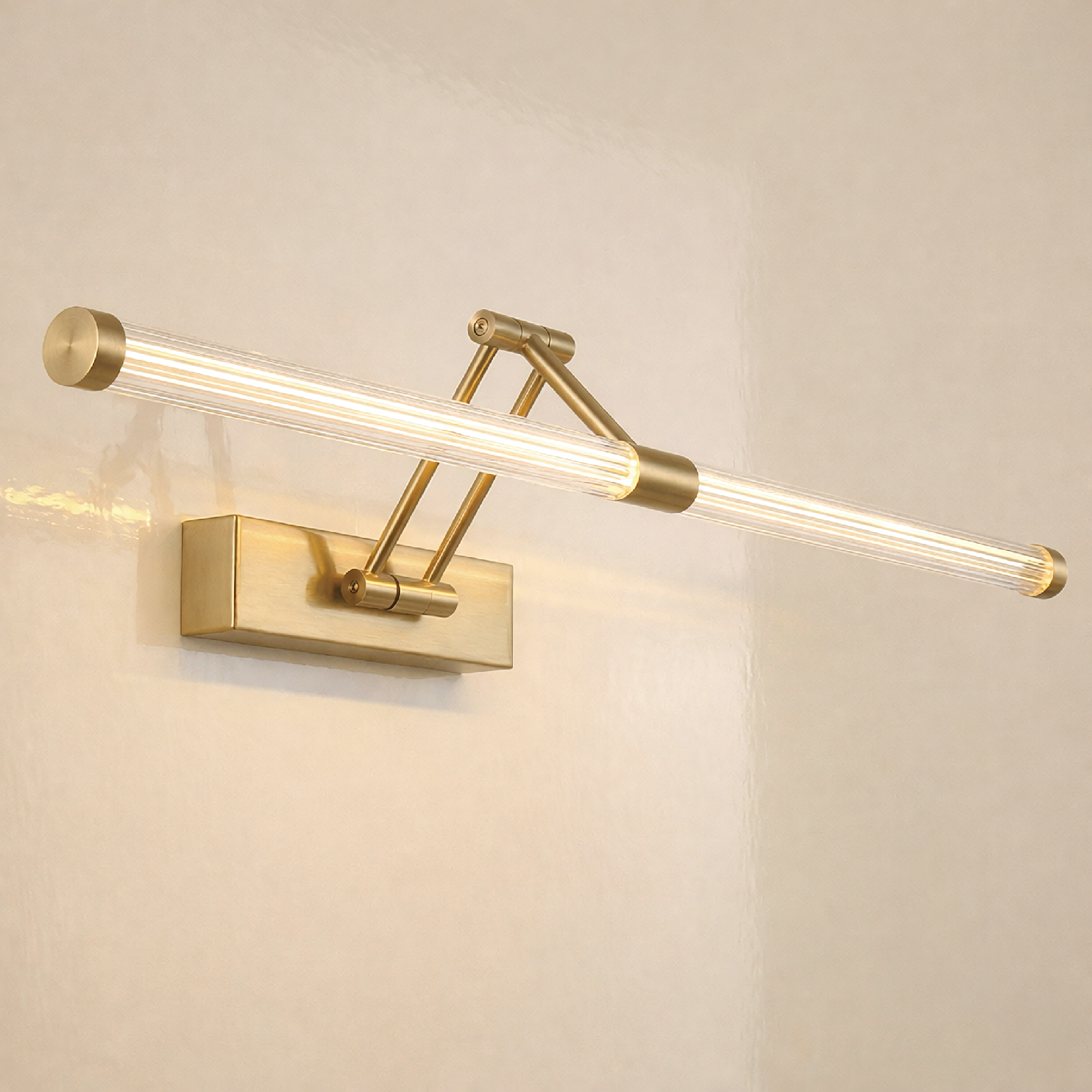 Toolight, LED nástenné svietidlo 60cm, 13W, 4000K, 1000lm, APP1900-1W, zlatá matná, OSW-66055