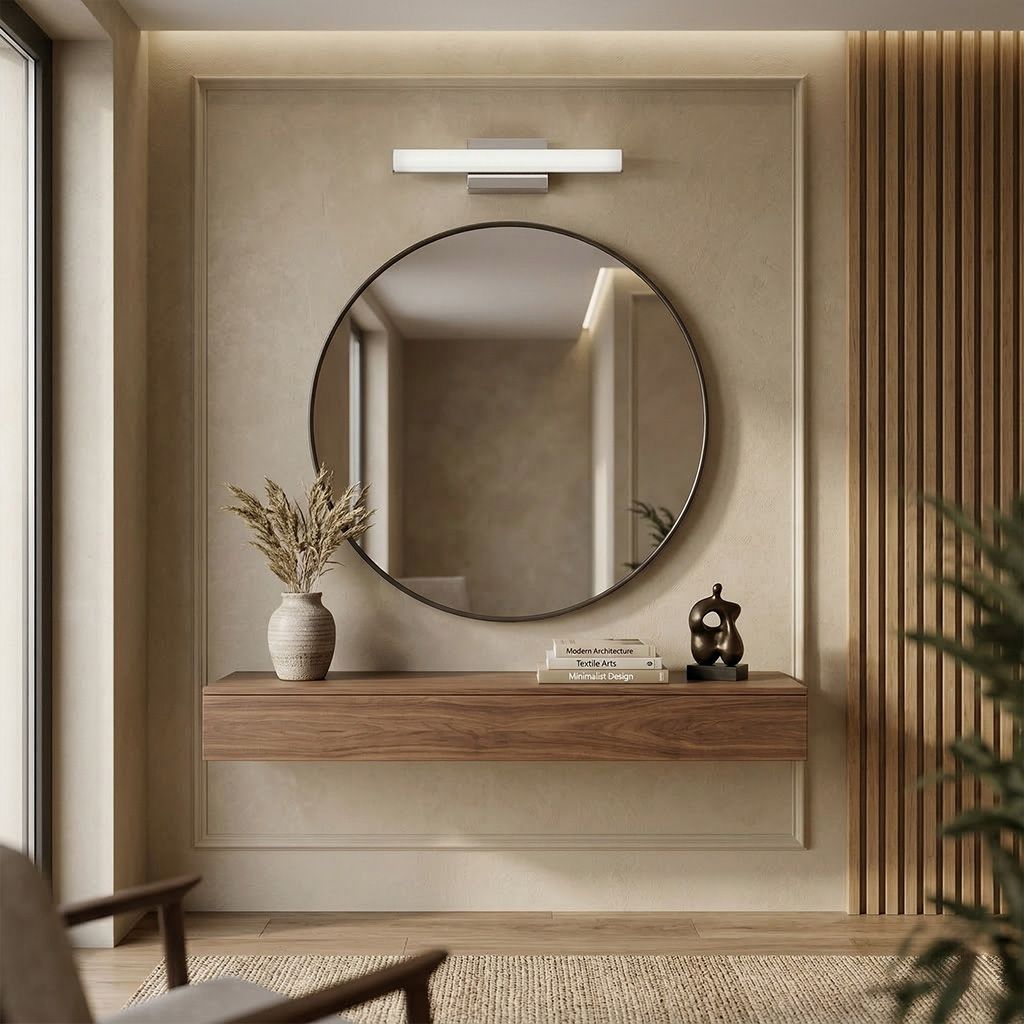 Toolight, LED nástenné svietidlo 42cm, 6W, 4000K, 500lm, APP1845-1W, chrómová, OSW-66000
