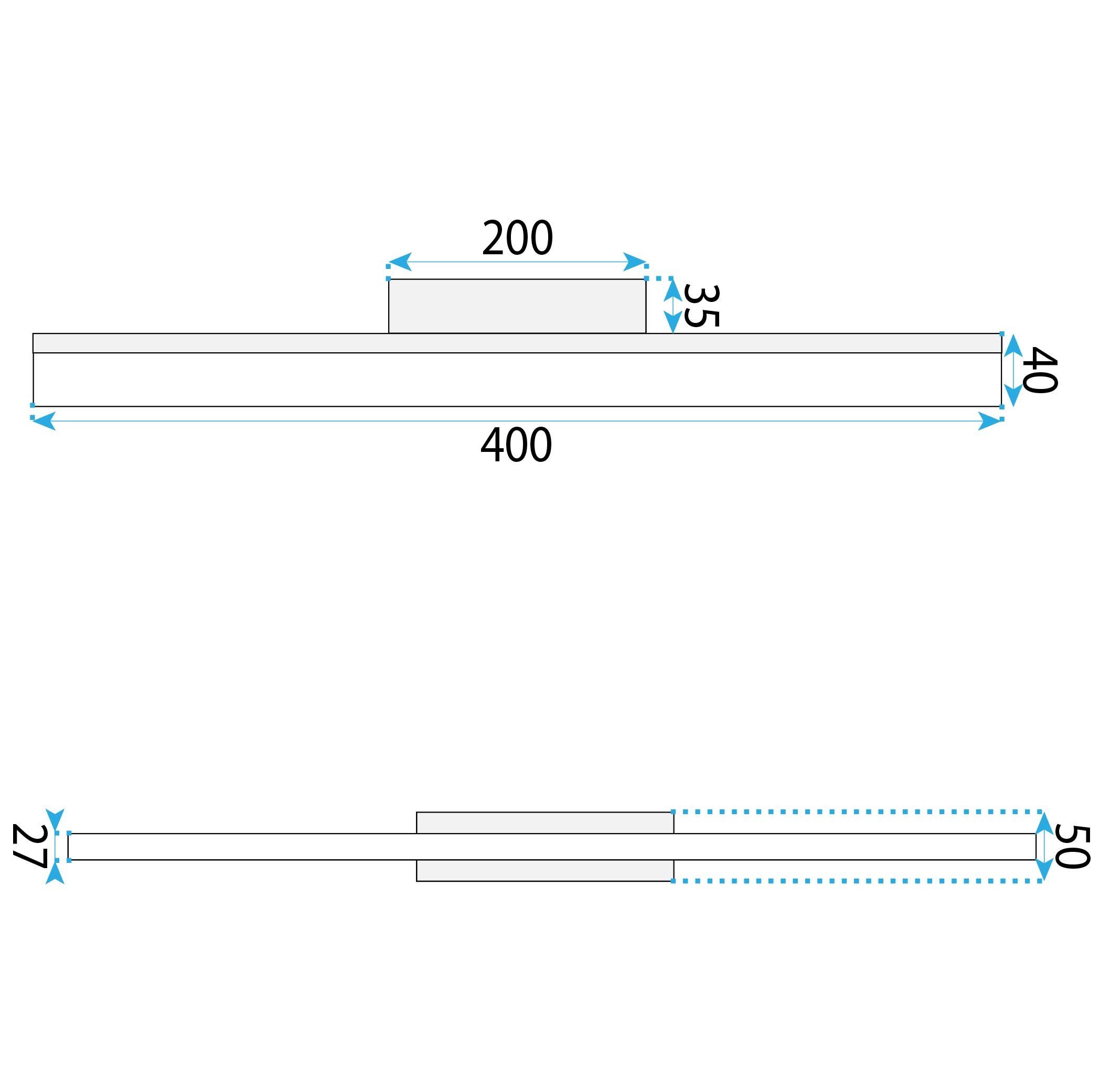 Toolight, LED nástenné svietidlo 42cm, 6W, 4000K, 500lm, APP1845-1W, chrómová, OSW-66000