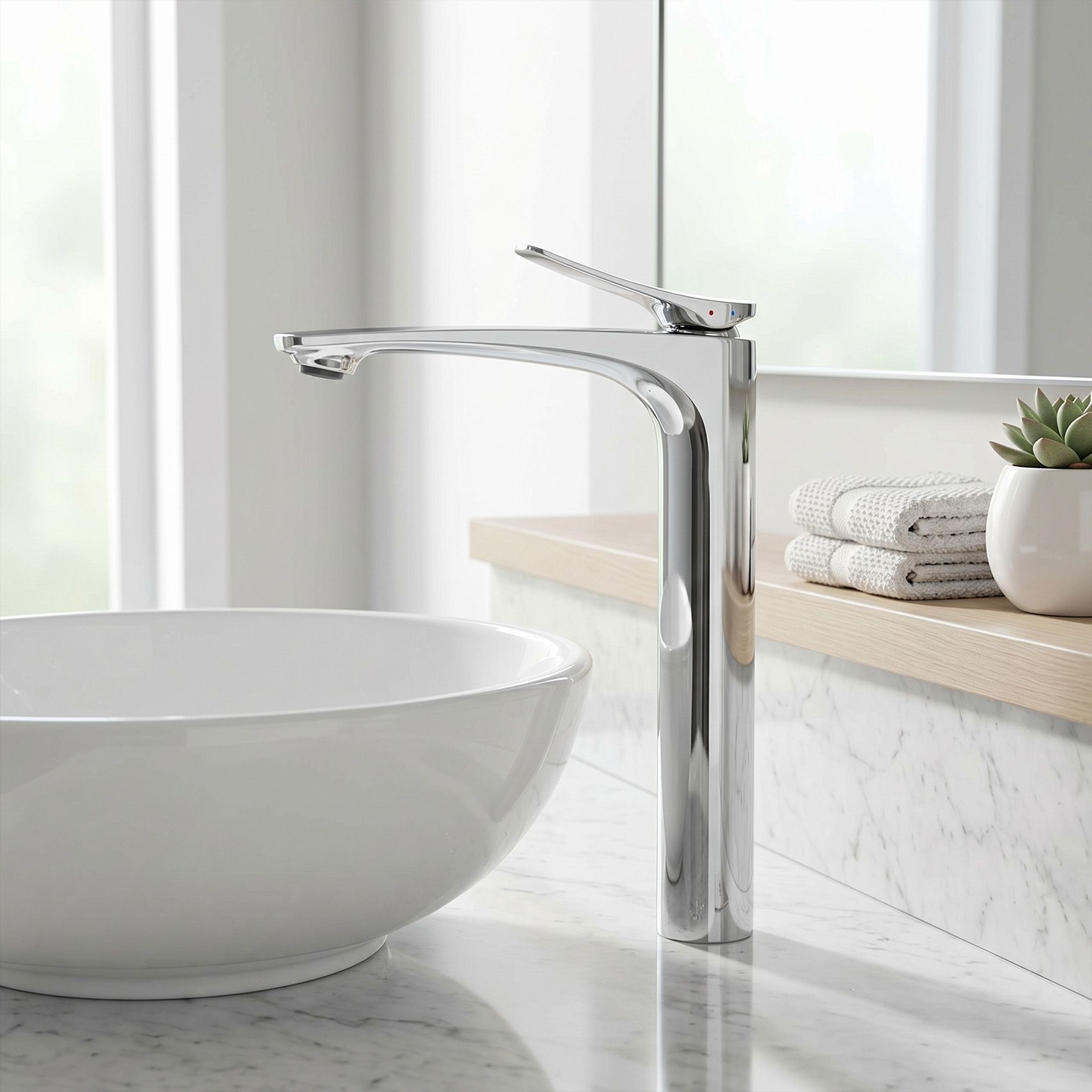 Rea Vision Premium, vysoká umývadlová batéria h-265, chrómová, REA-B6344