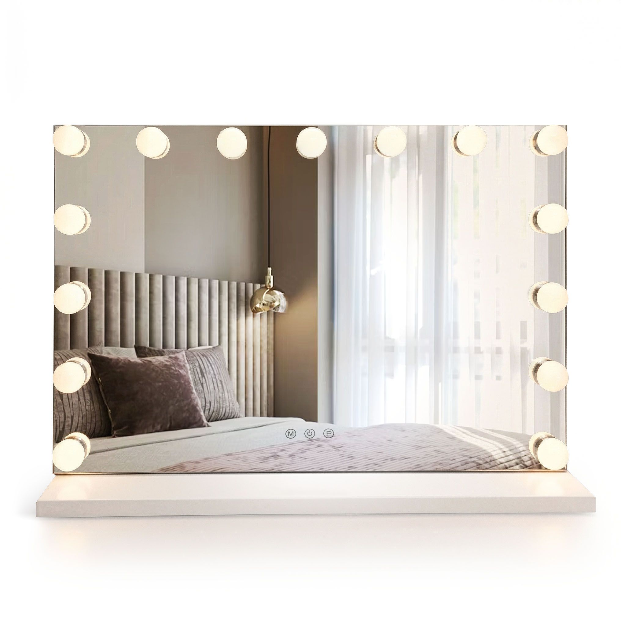 Rea Hollywood, LED zrkadlo, 58x45 cm, biela, HOM-12010