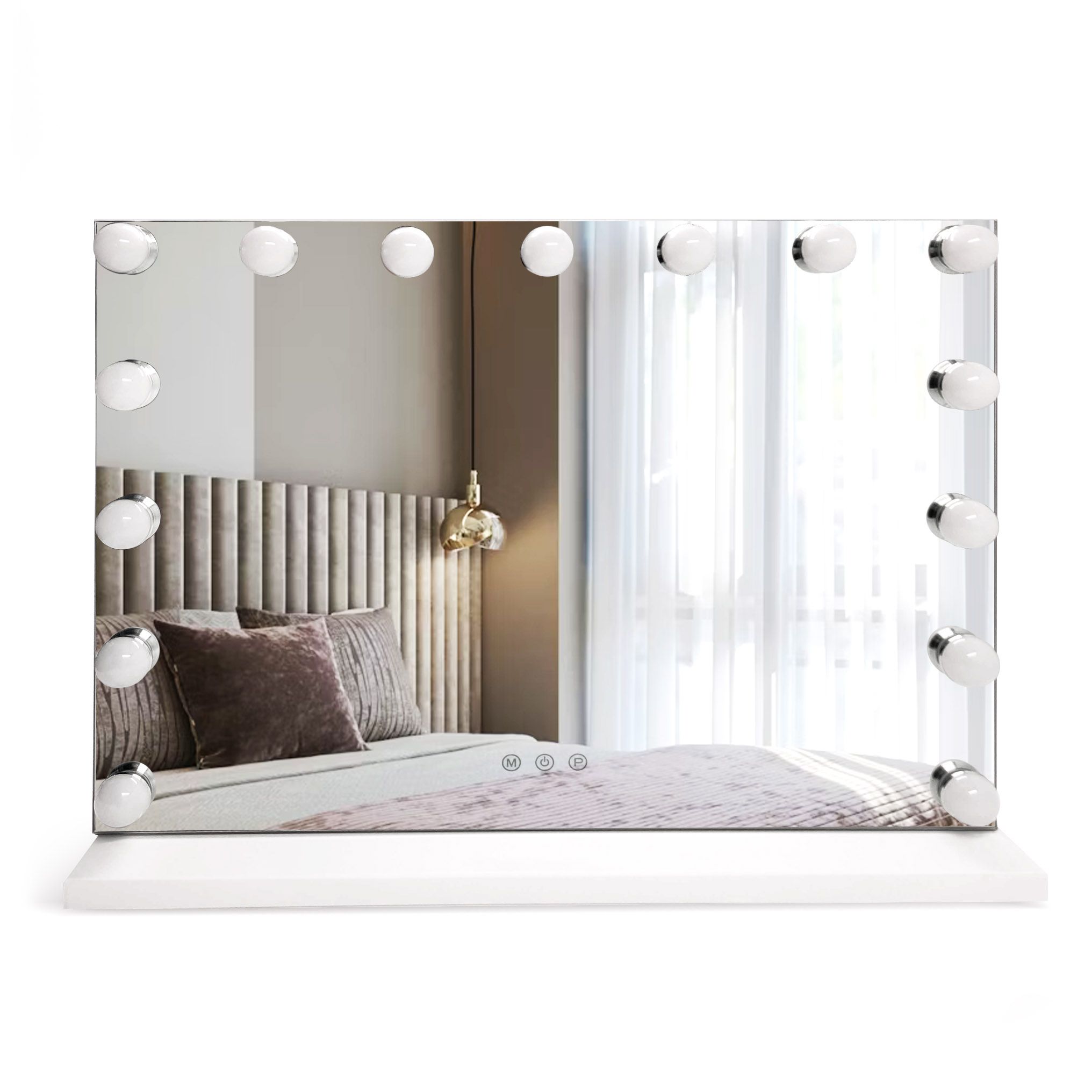 Rea Hollywood, LED zrkadlo, 58x45 cm, biela, HOM-12010