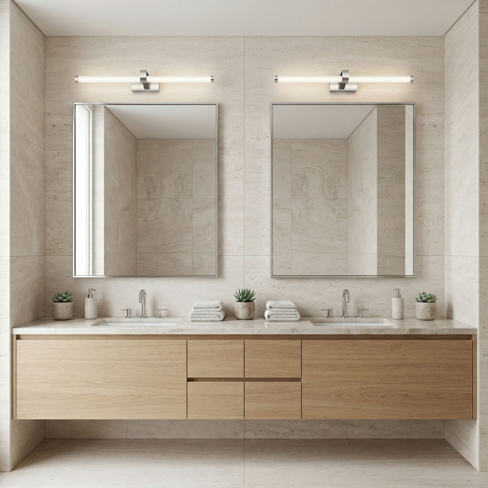 Toolight, Kúpeľňové nástenné LED svietidlo APP1882-1W 60cm CHROME, OSW-66037