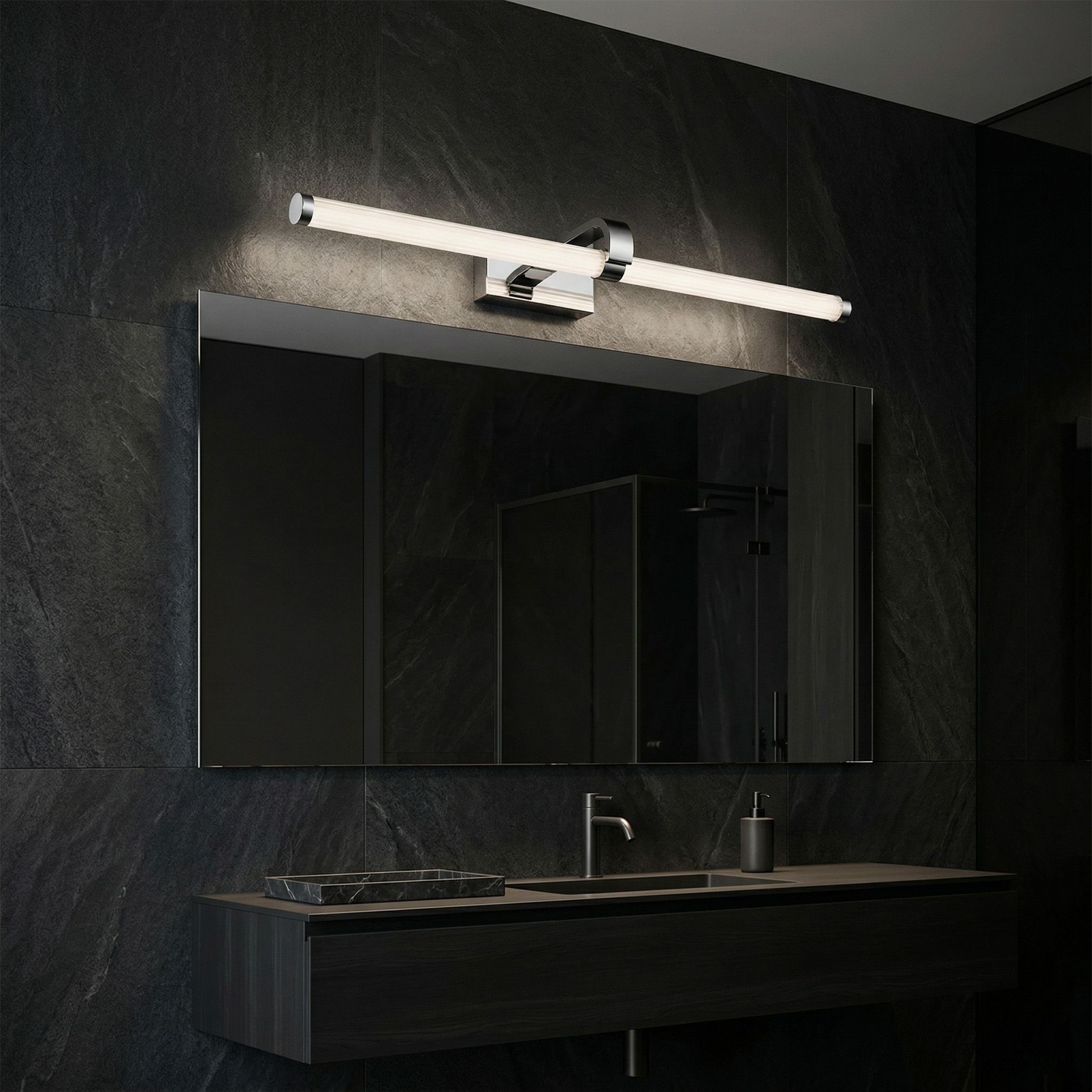Toolight, Kúpeľňové nástenné LED svietidlo APP1882-1W 60cm CHROME, OSW-66037