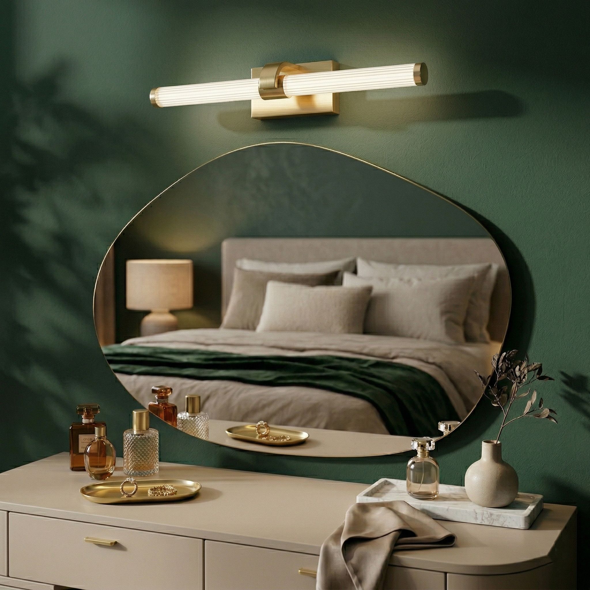 Toolight, LED nástenné svietidlo 40cm, 9W, 4000K, 1000lm, APP1883-1W, zlatá lesklá, OSW-66038