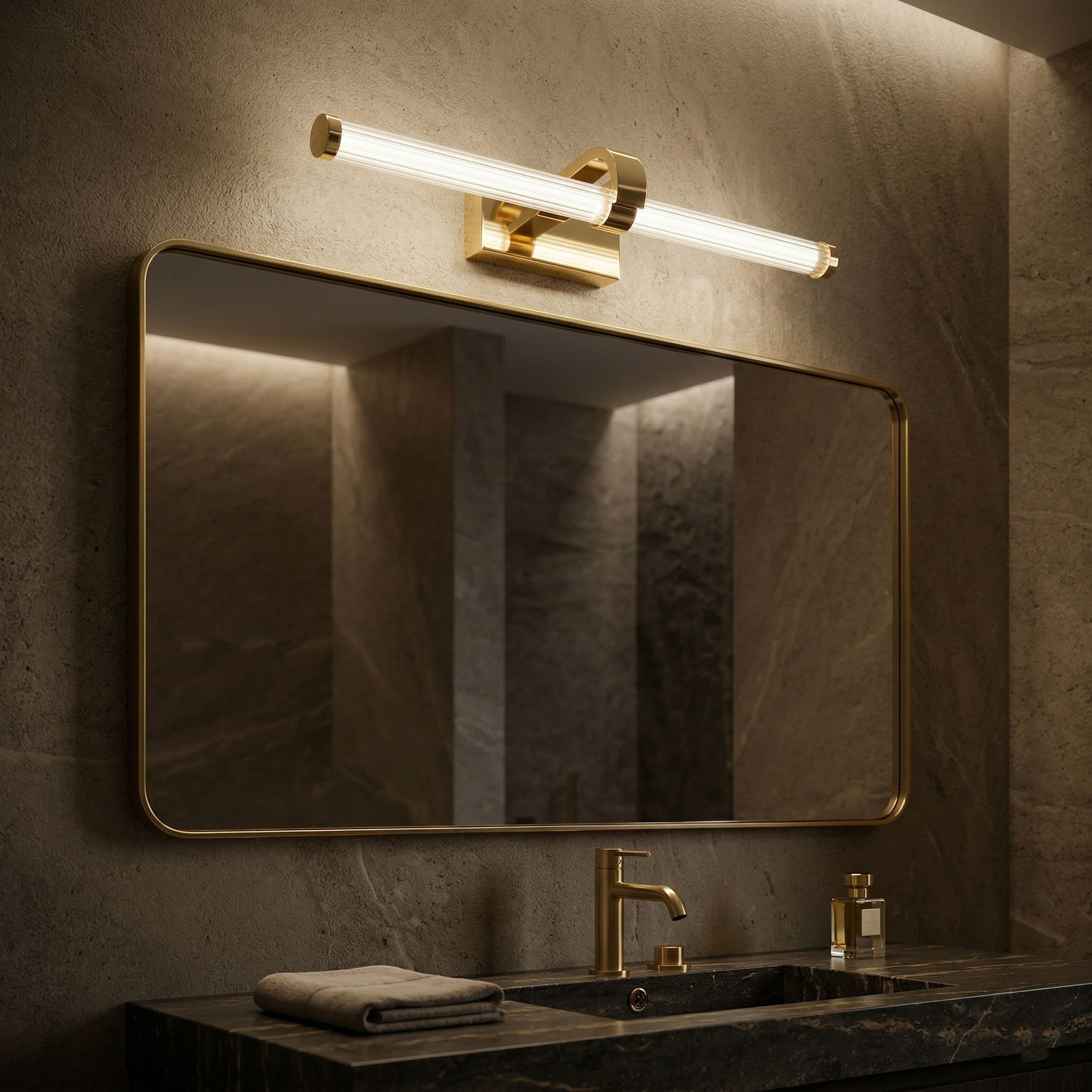 Toolight, LED nástenné svietidlo 60cm, 13W, 4000K, 1000lm, APP1884-1W, zlatá lesklá, OSW-66039