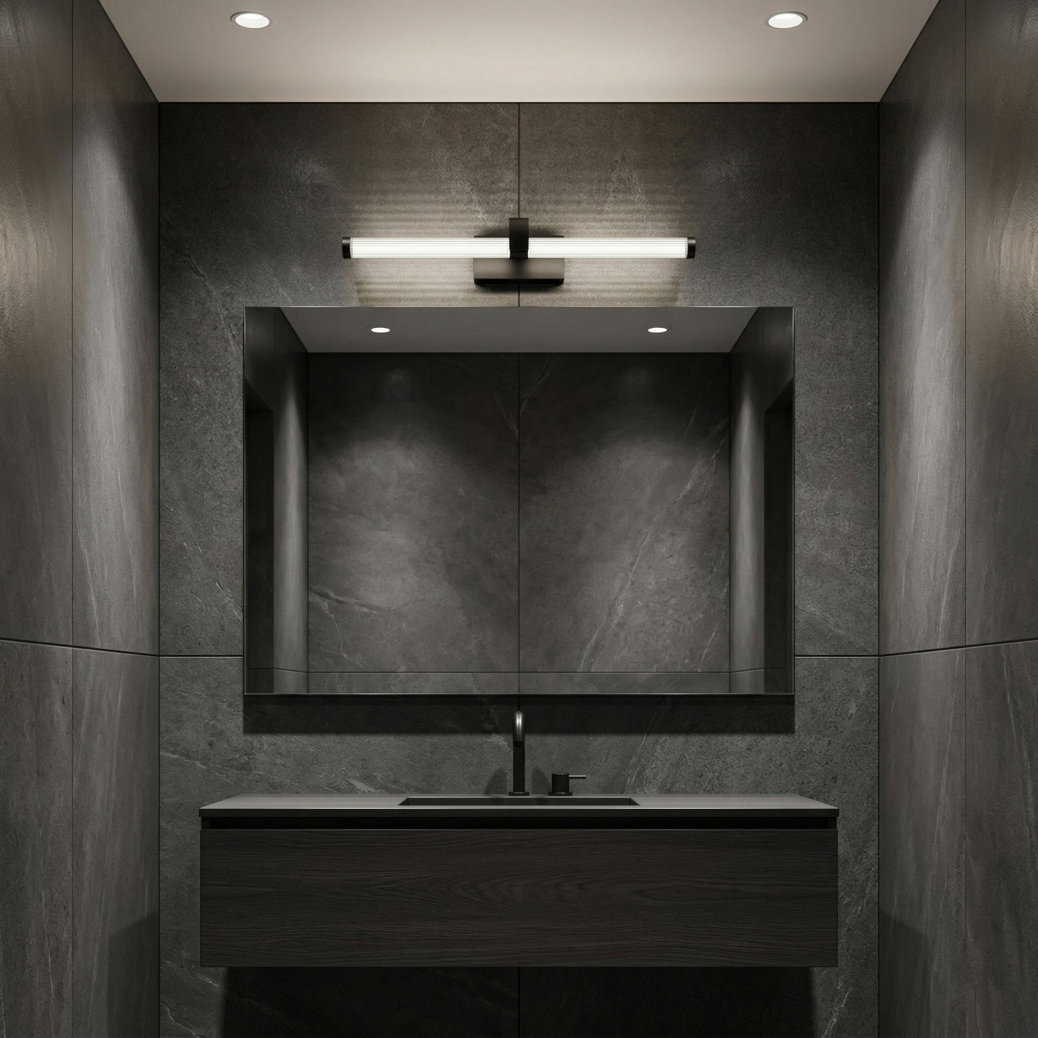 Toolight, LED nástenné svietidlo 40cm, 9W, 4000K, 1000lm, APP1887-1W, čierna matná, OSW-66042