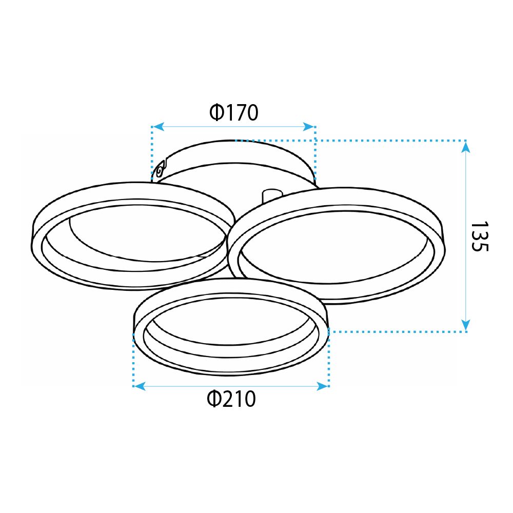 Toolight, LED stropné svietidlo, 30W, 4000K, 1500lm, APP1919-C, čierna, OSW-66063