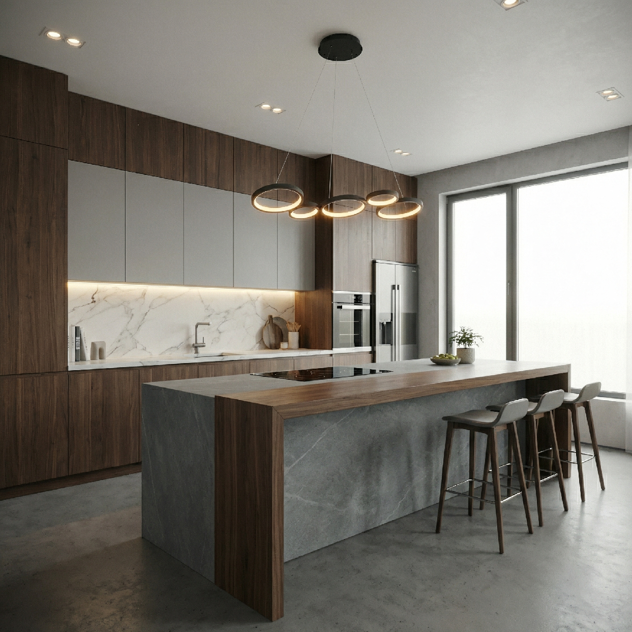 Toolight, LED stropné svietidlo 85cm, 35W, 4000K, 2000lm, APP1923-CP, čierna, OSW-66065