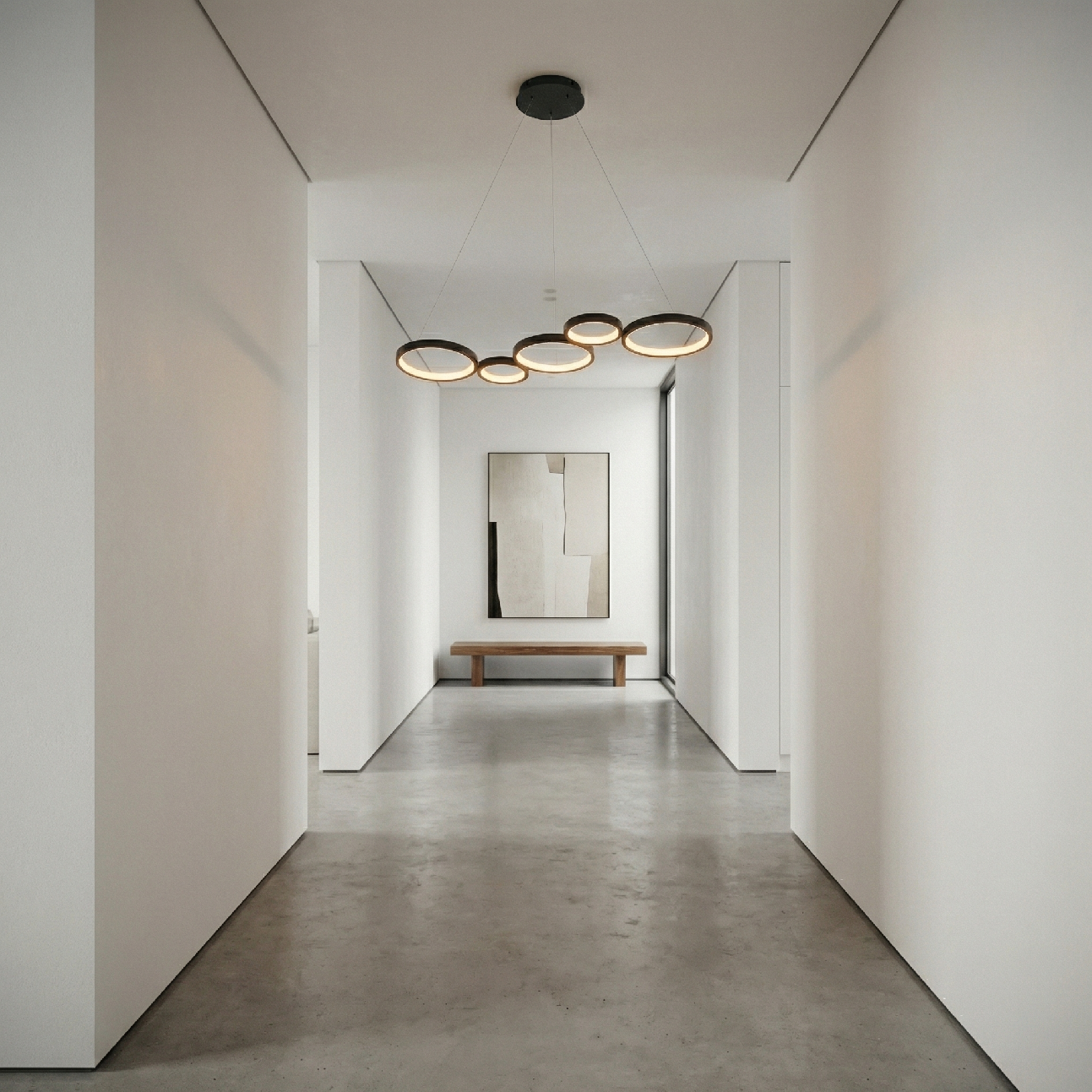 Toolight, LED stropné svietidlo 85cm, 35W, 4000K, 2000lm, APP1923-CP, čierna, OSW-66065