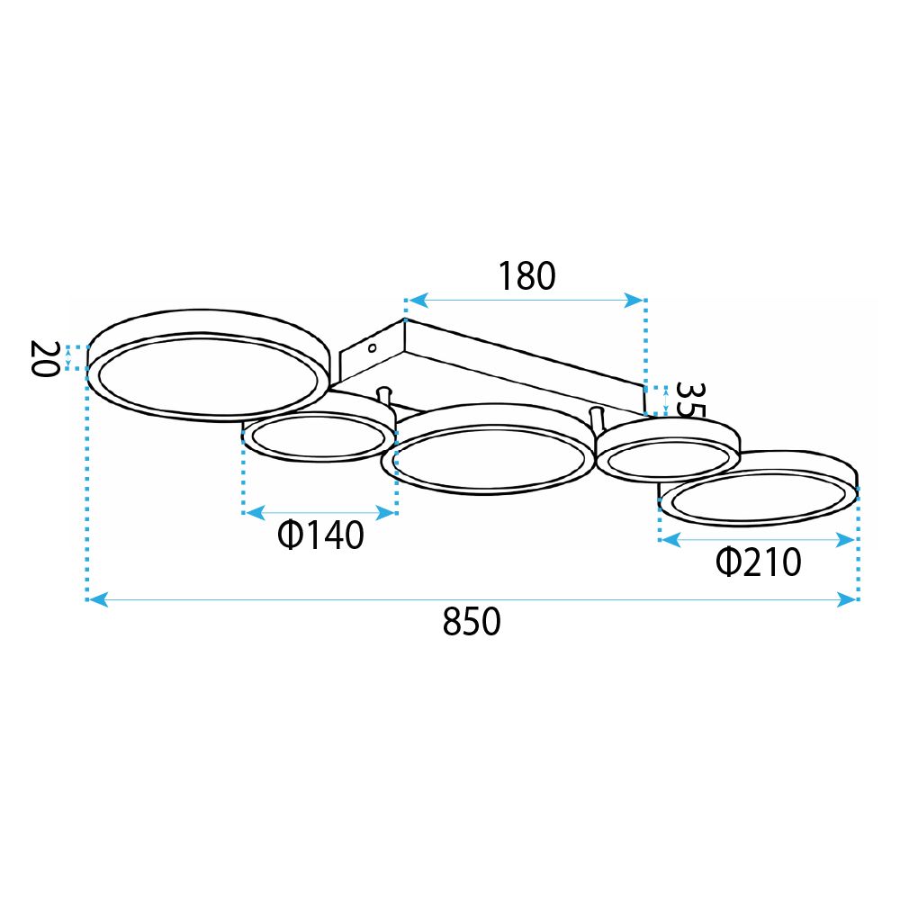 Toolight, LED stropné svietidlo, 35W, 4000K, 2000lm, APP1913-C, čierna, OSW-66060