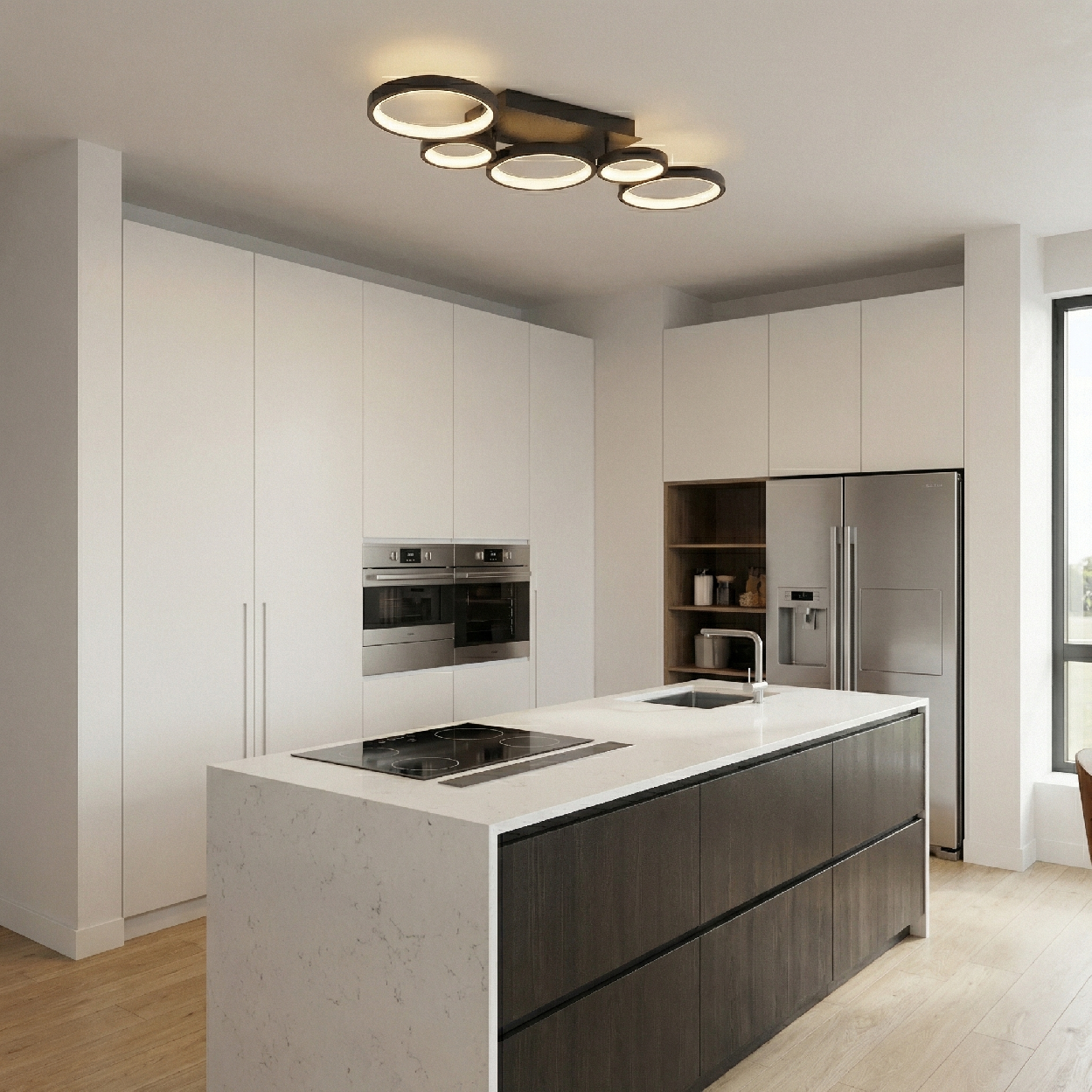 Toolight, LED stropné svietidlo, 35W, 4000K, 2000lm, APP1913-C, čierna, OSW-66060