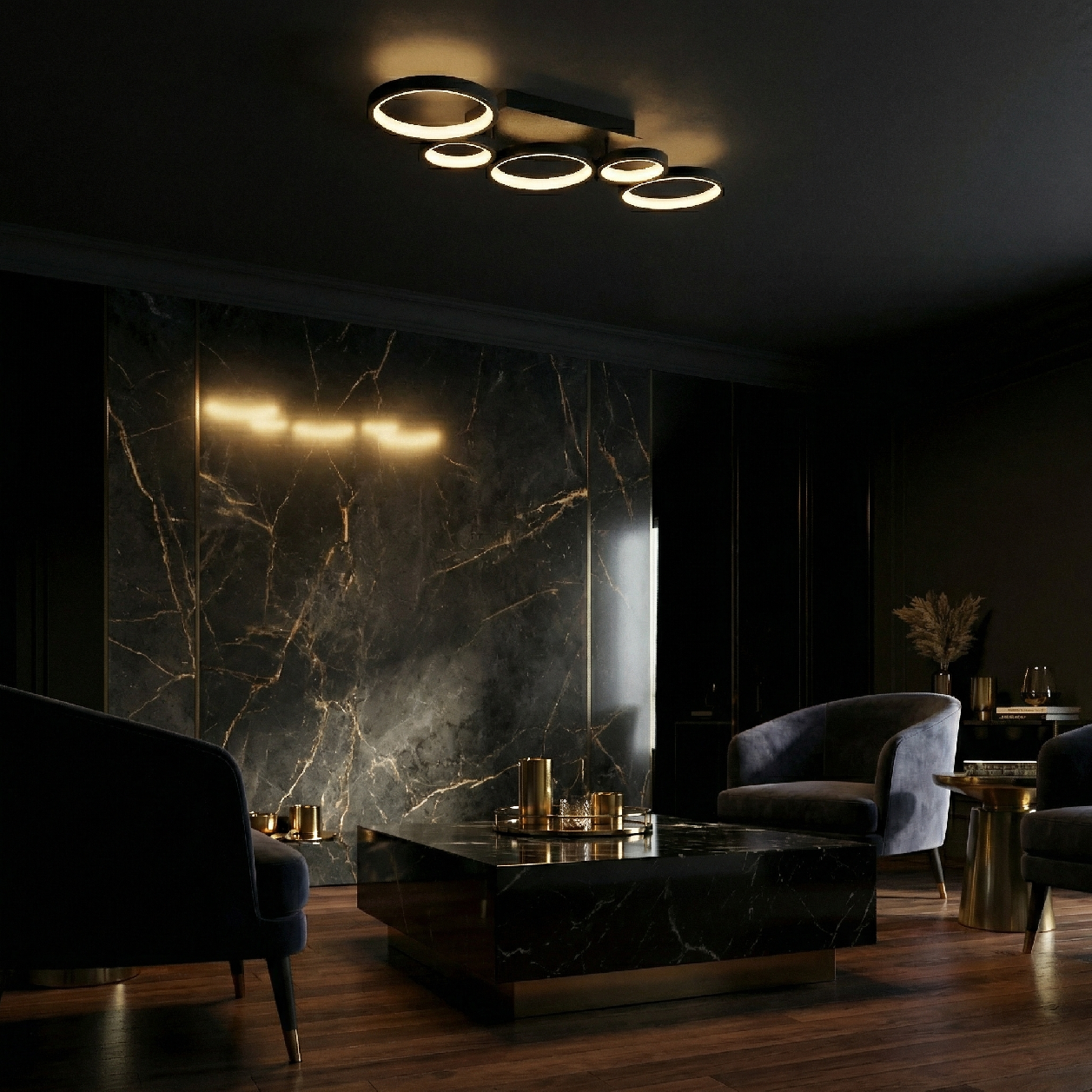 Toolight, LED stropné svietidlo, 35W, 4000K, 2000lm, APP1913-C, čierna, OSW-66060