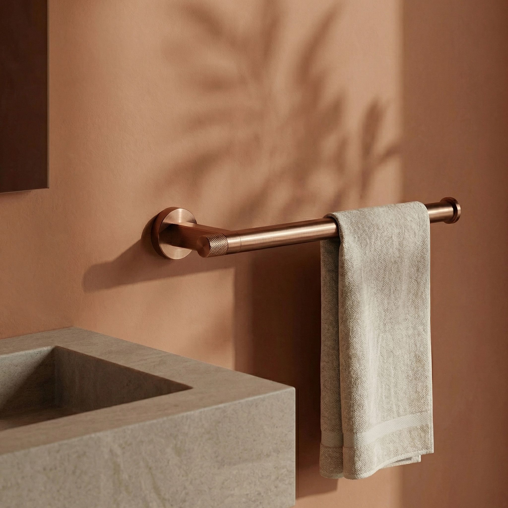 Rea Ori, suport pentru prosoape de baie, 39106, cupru mat, REA-98071
