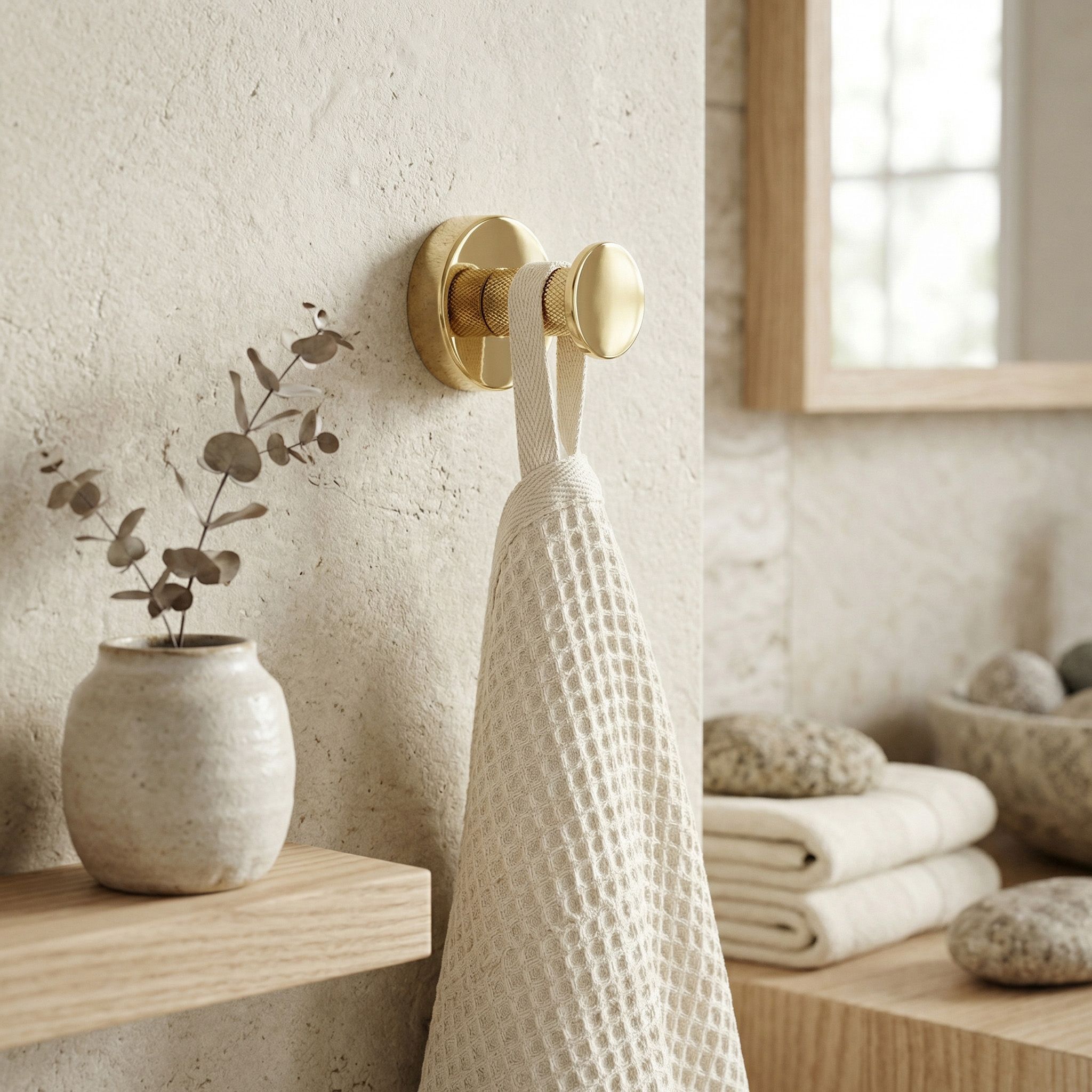 Rea Modern, cârlig pentru 1 prosop, 6606A, auriu, REA-98044