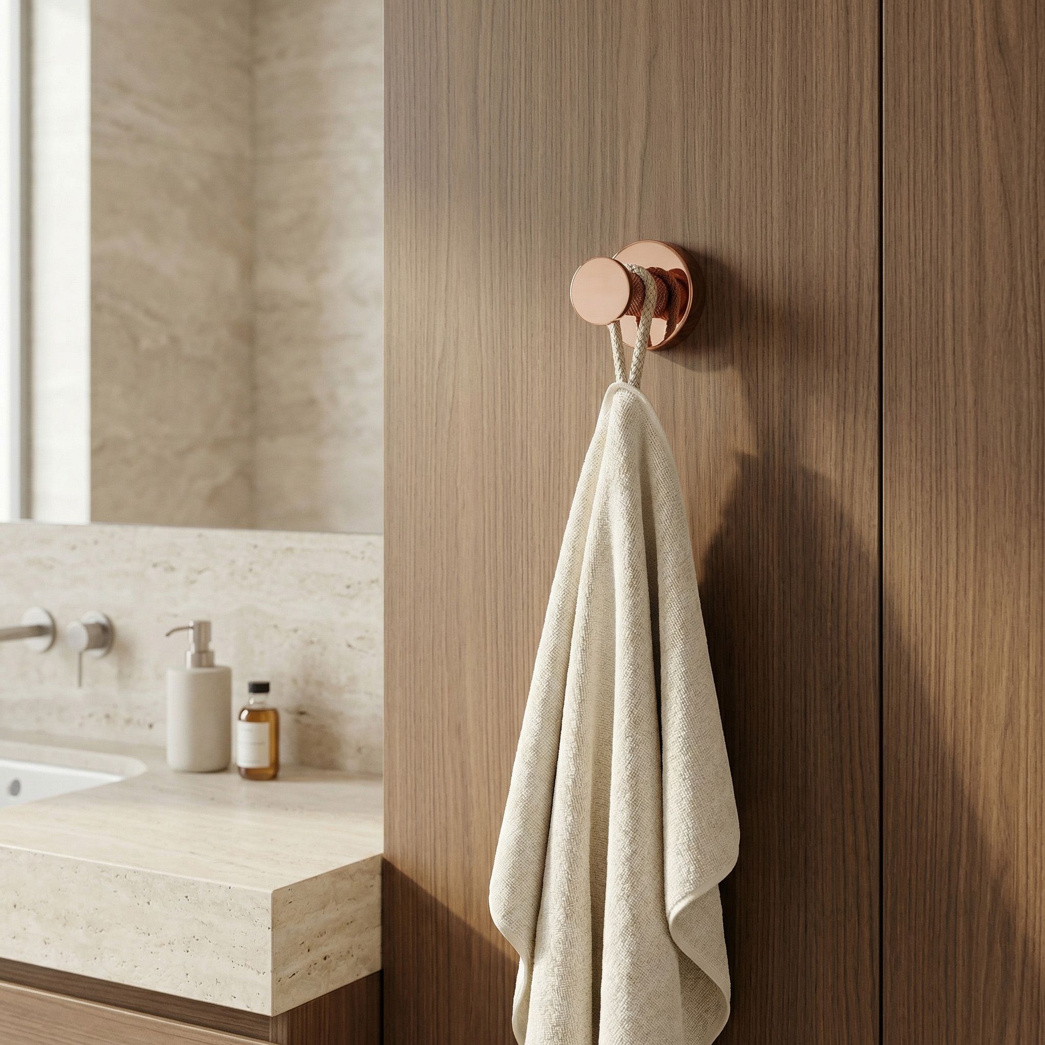 Rea Modern, cârlig pentru 1 prosop, 6606A, cupru lucios, REA-98045