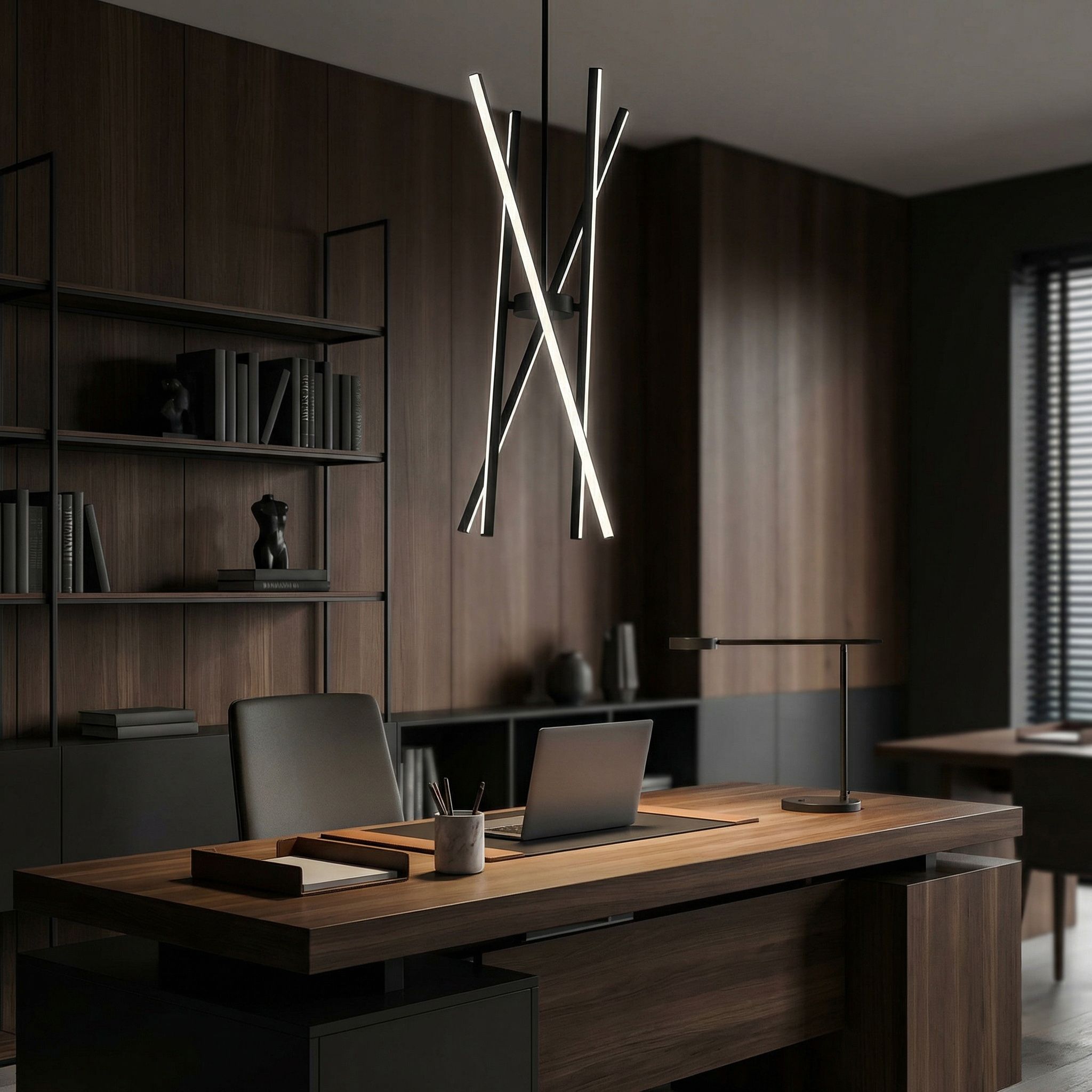 Toolight, LED stropné svietidlo, 40W, 4000K, 2000lm, APP1929-CP, čierna, OSW-66068