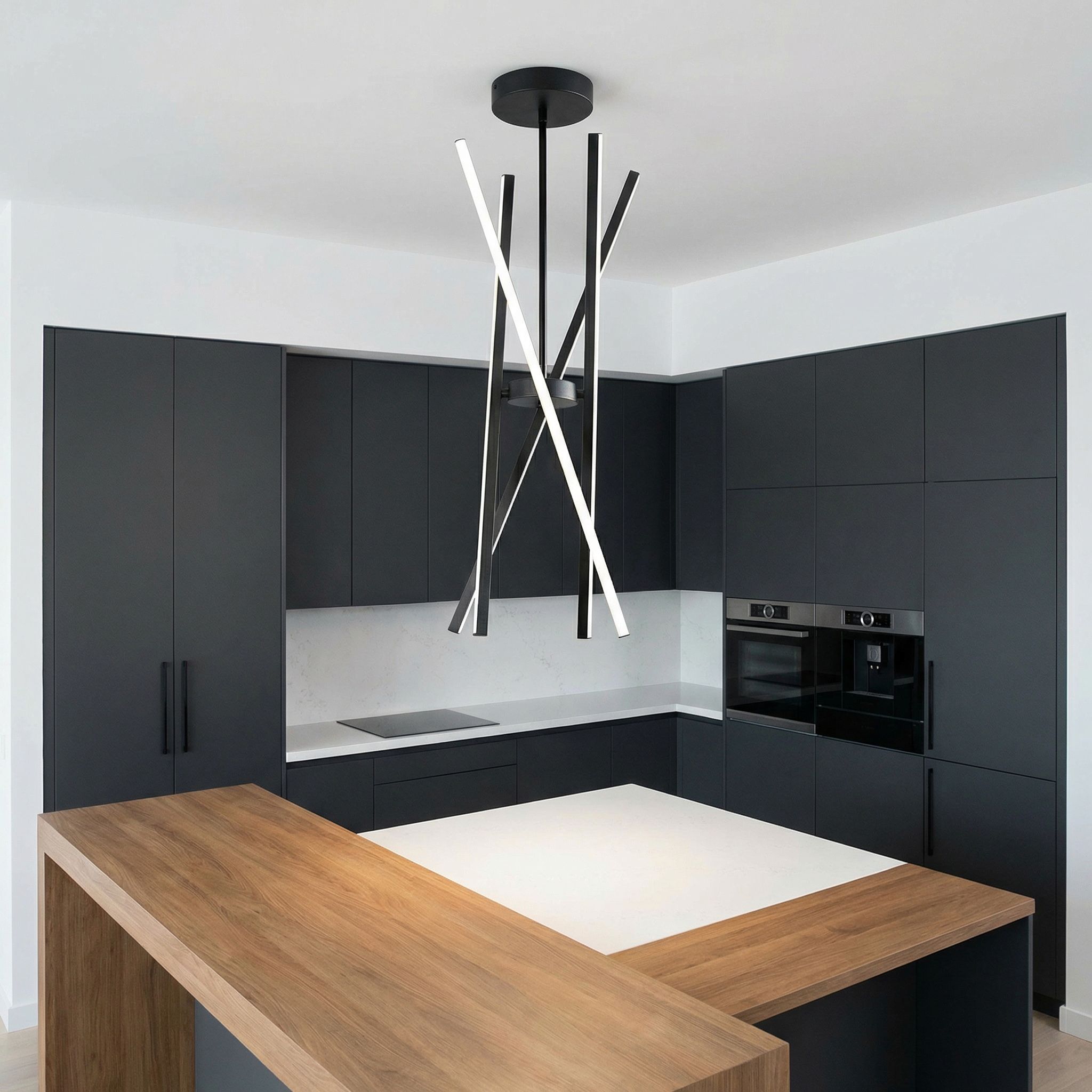 Toolight, LED stropné svietidlo, 40W, 4000K, 2000lm, APP1929-CP, čierna, OSW-66068