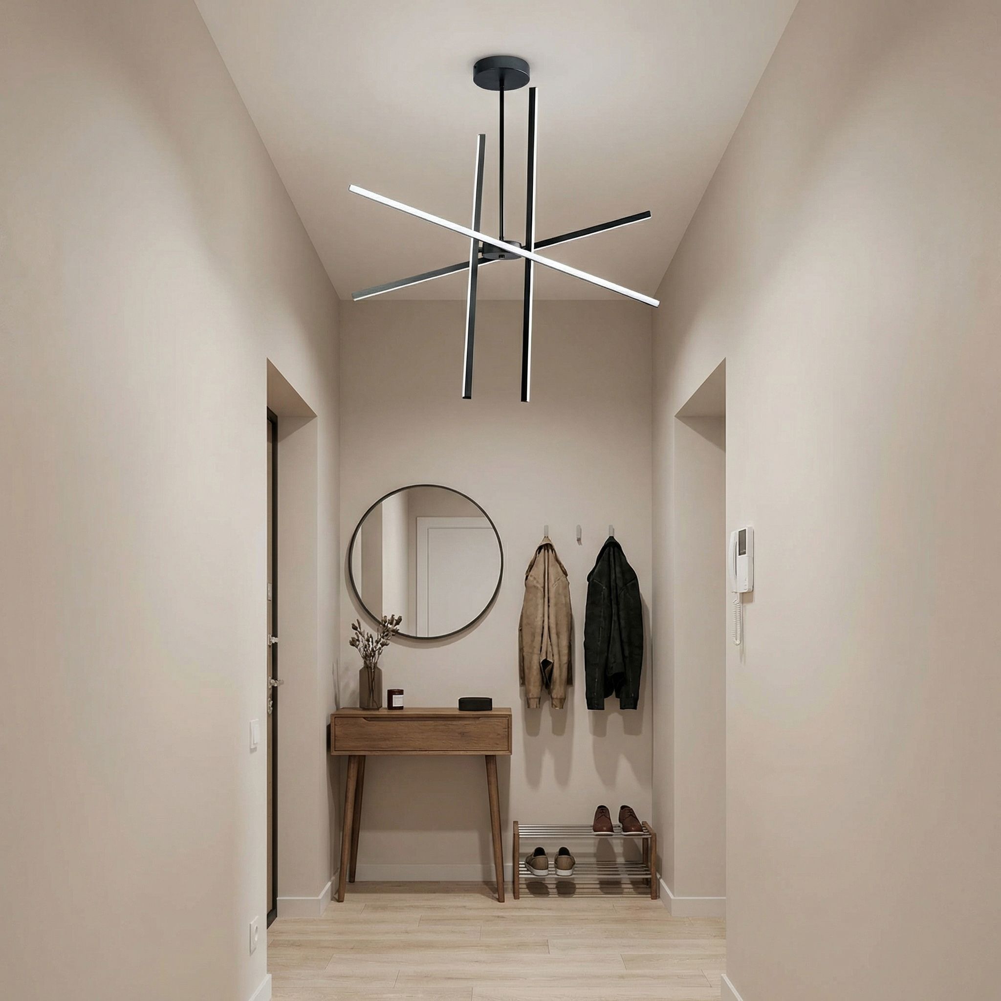 Toolight, LED stropné svietidlo, 40W, 4000K, 2000lm, APP1929-CP, čierna, OSW-66068