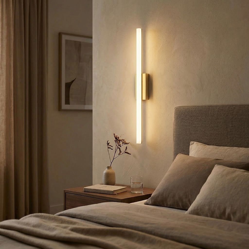 Toolight, LED nástenné svietidlo 80cm, 13W, 4000K, 1000lm, APP1853-1W, zlatá matná, OSW-66007
