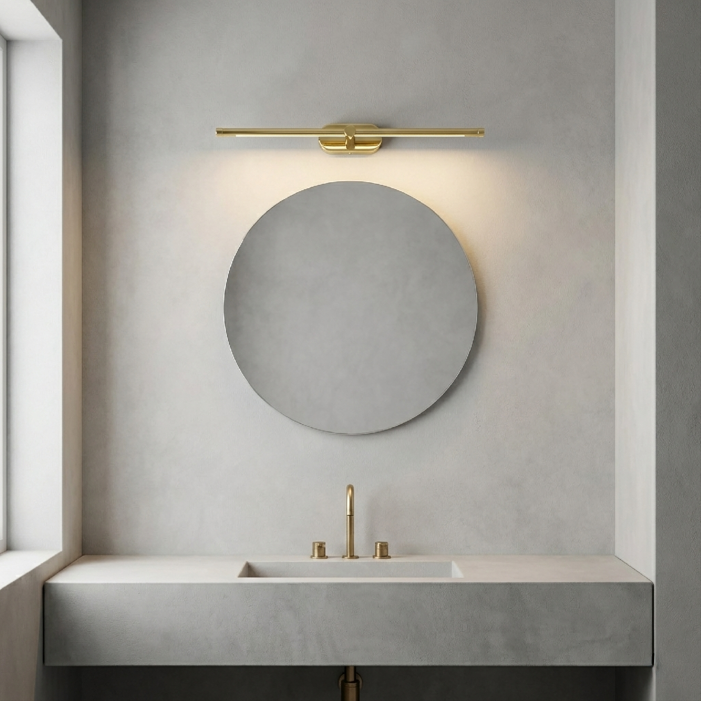 Toolight, LED nástenné svietidlo 60cm, 13W, 4000K, 1000lm, APP1890-1W, zlatá lesklá, OSW-66045