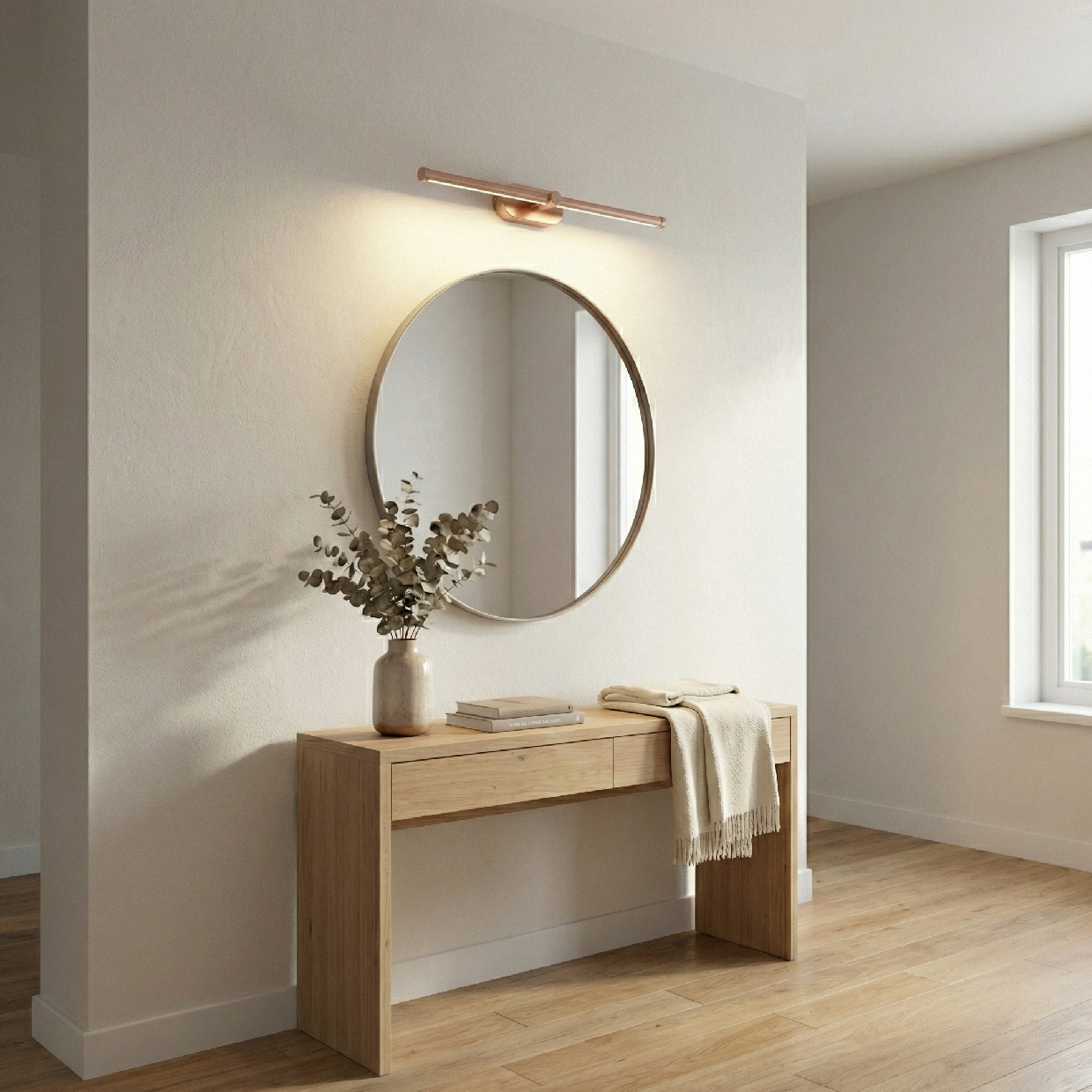 Toolight, LED nástenné svietidlo 40cm, 13W, 4000K, 1000lm, APP1895-1W, medená matná, OSW-66050