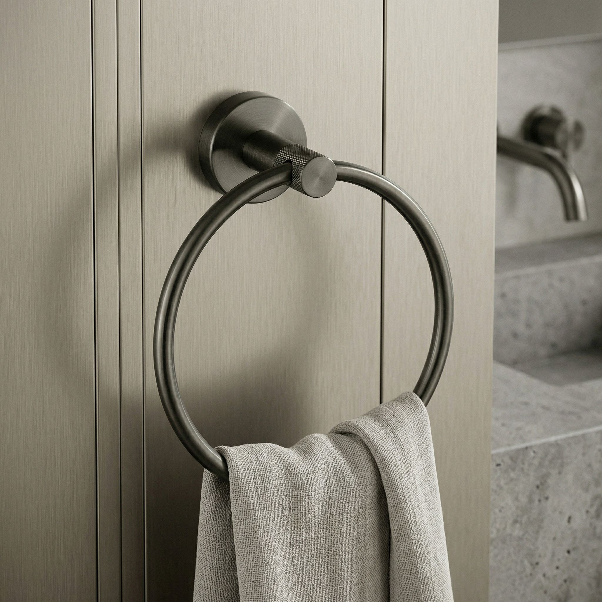 Rea Modern, suport inelar pentru prosoape, 6610, grafit, REA-98046