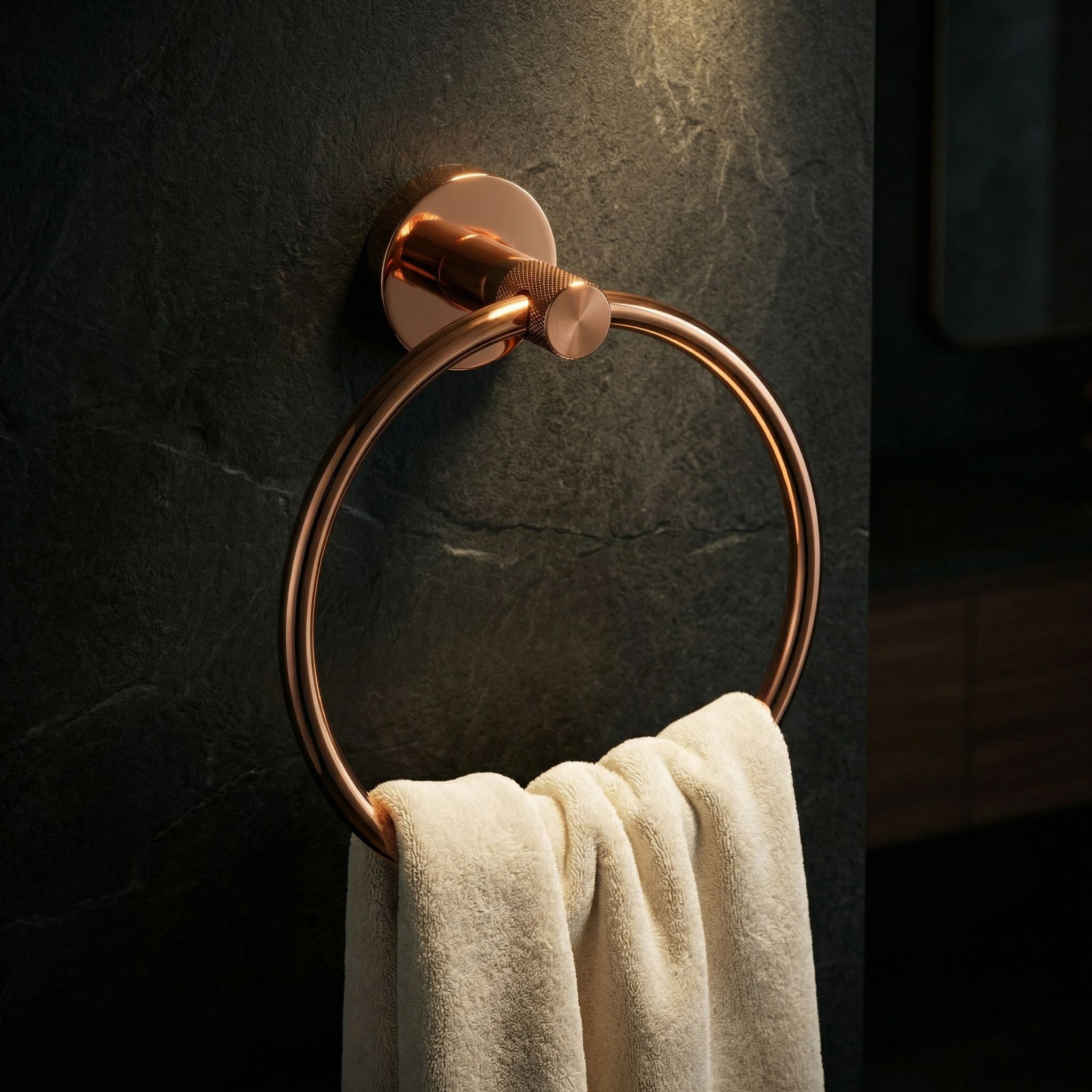 Rea Modern, suport pentru prosoape inelar, Ring 6610, cupru mat, REA-98047