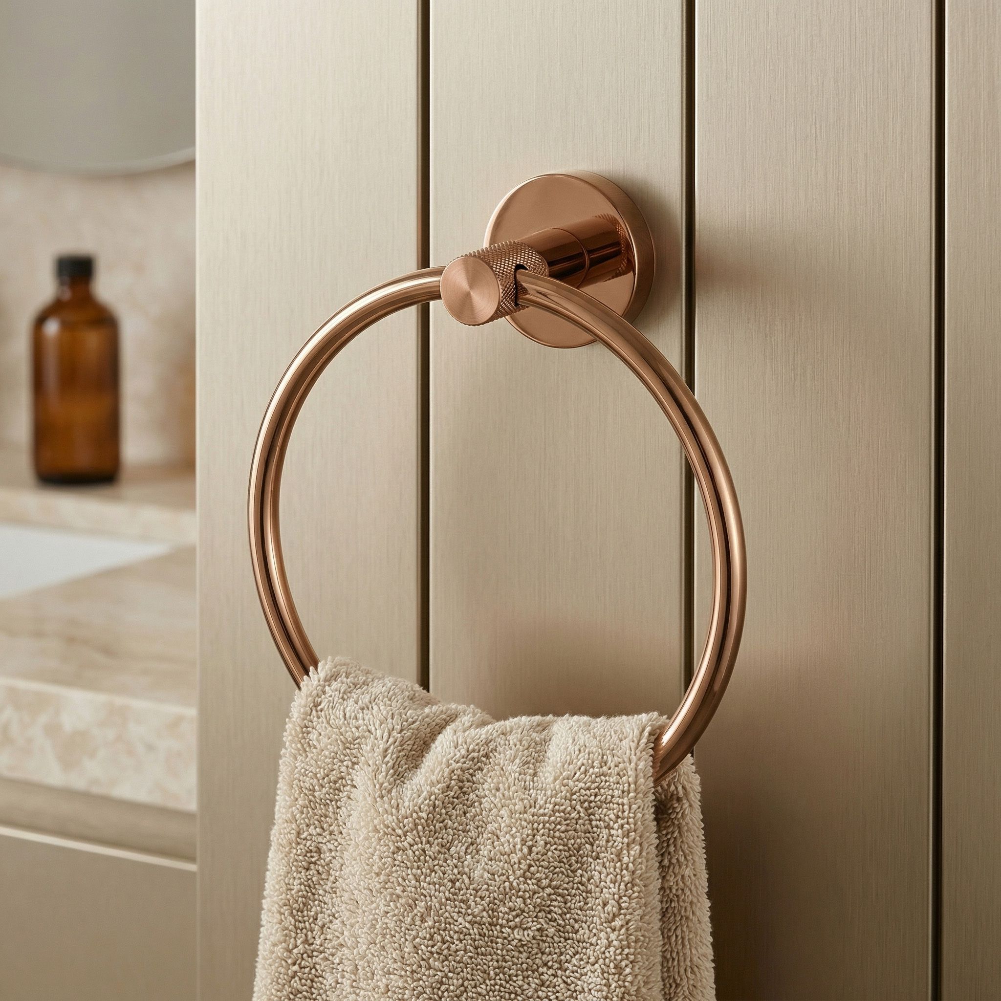 Rea Modern, suport pentru prosoape inelar, Ring 6610, cupru mat, REA-98047