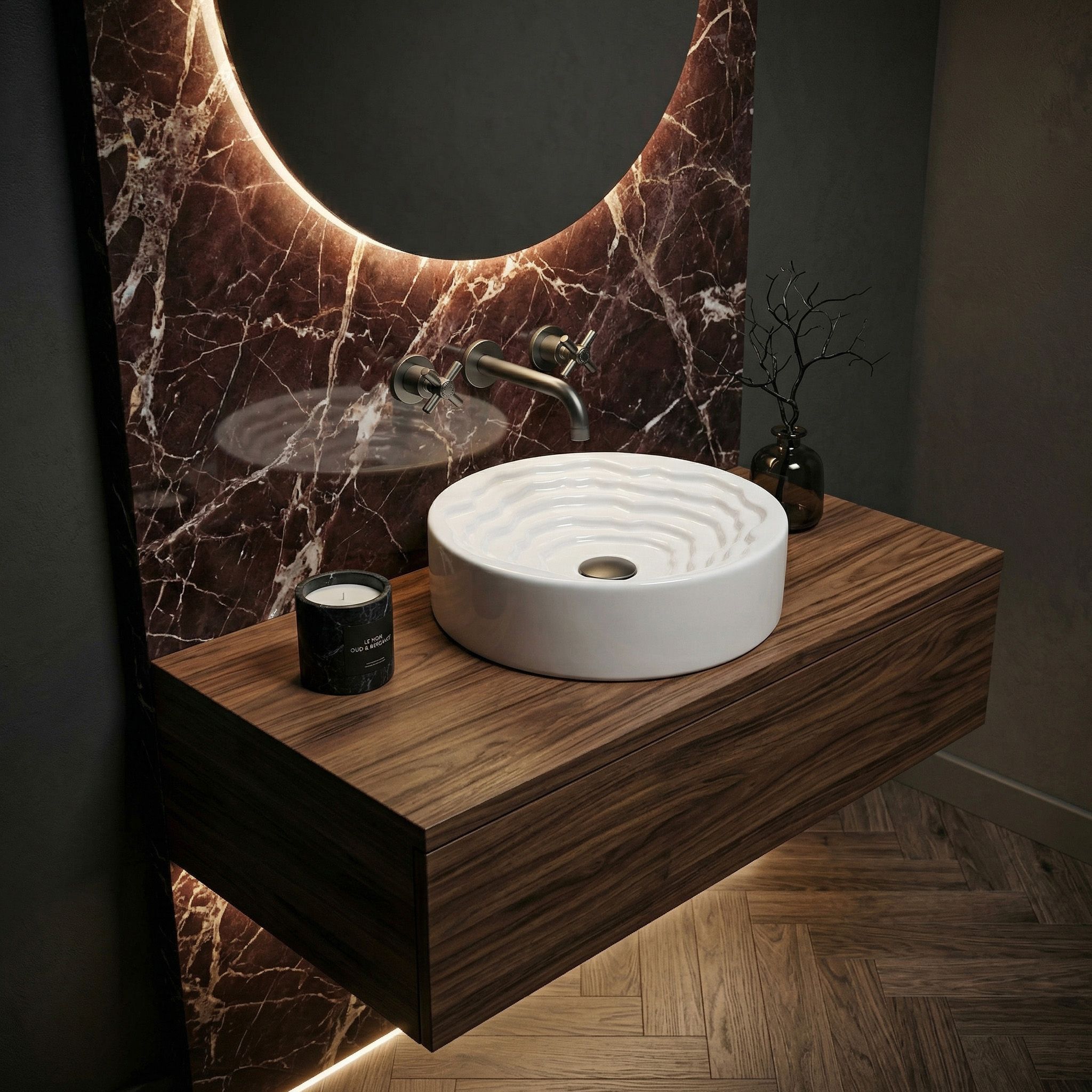 Rea Calla, umývadlo na dosku 420x420x130 mm, biela, REA-U3507
