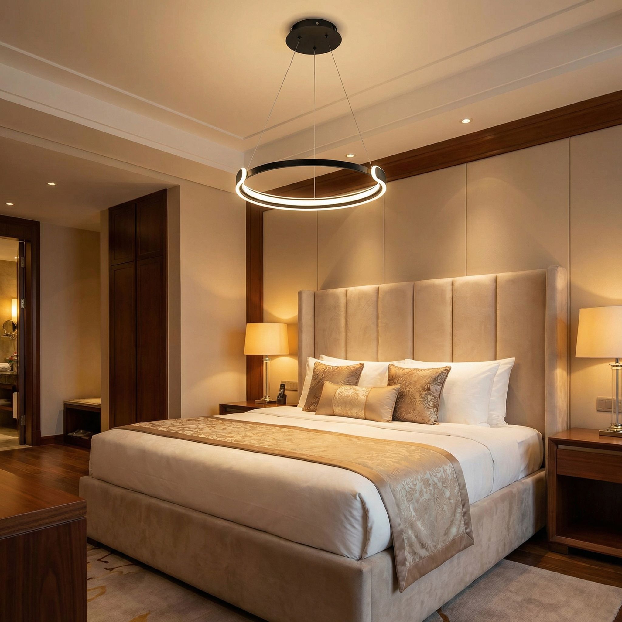 Toolight, LED stropné svietidlo 50cm, 48W, 4000K, 2500lm, APP1927-CP, čierna, OSW-66067