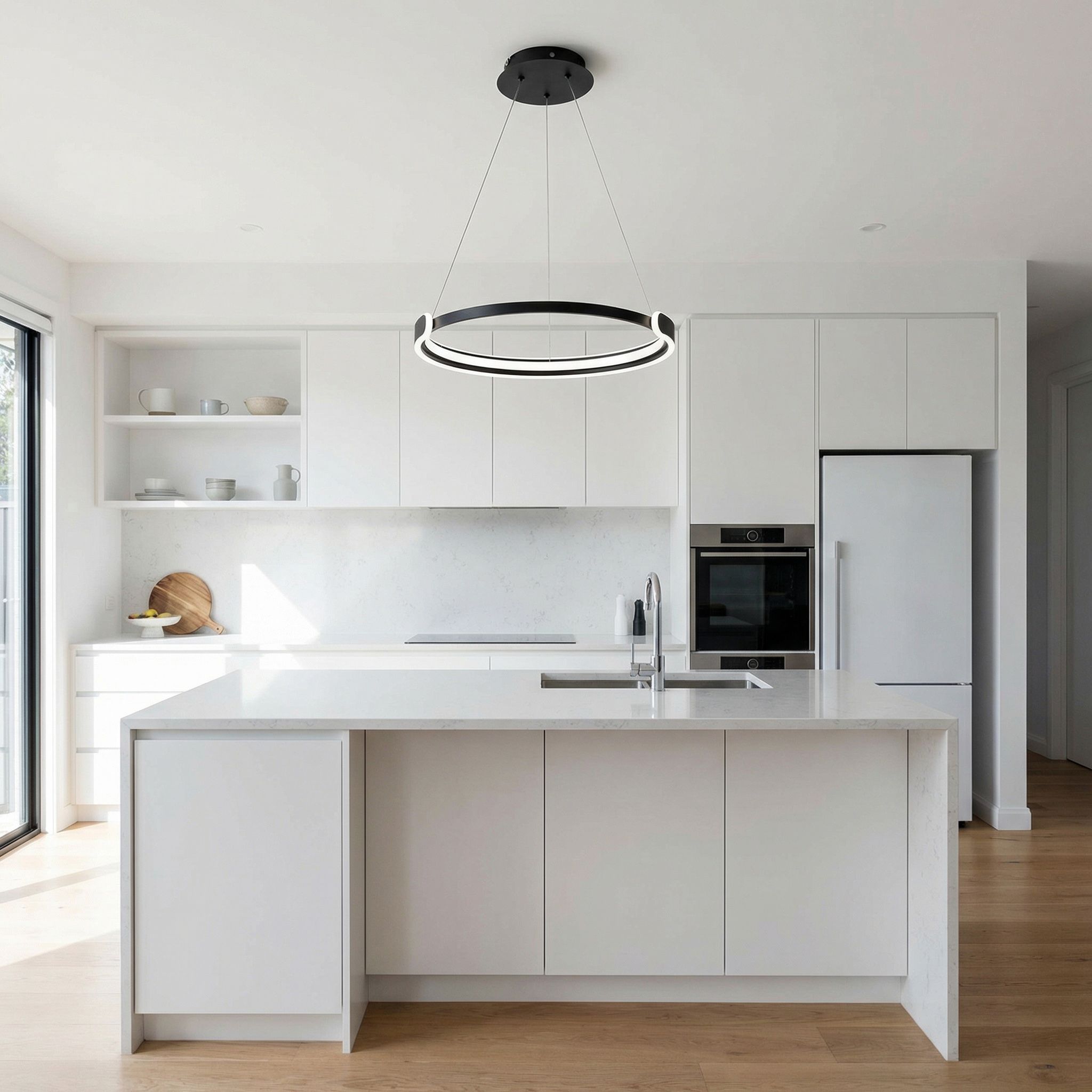 Toolight, LED stropné svietidlo 50cm, 48W, 4000K, 2500lm, APP1927-CP, čierna, OSW-66067