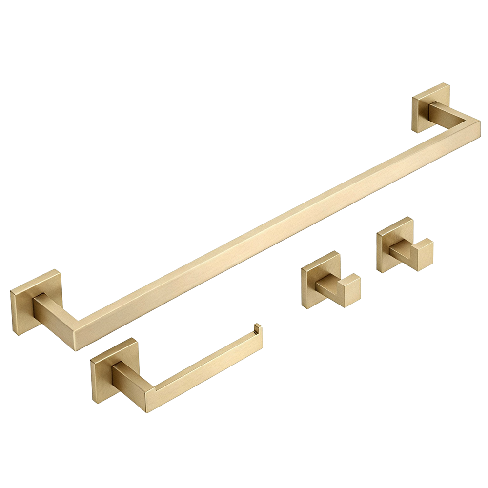 Rea Rio, set accesorii baie (4 piese), auriu mat, REA-05013