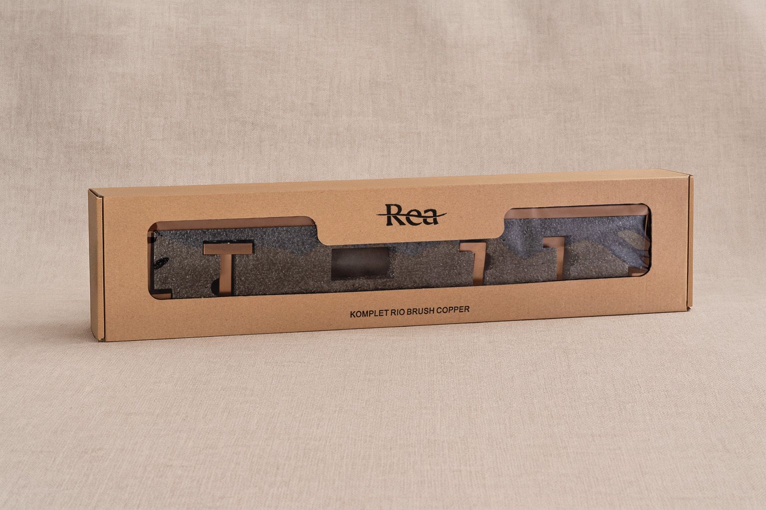Rea Rio, set accesorii baie (4 piese), cupru mat, REA-05012