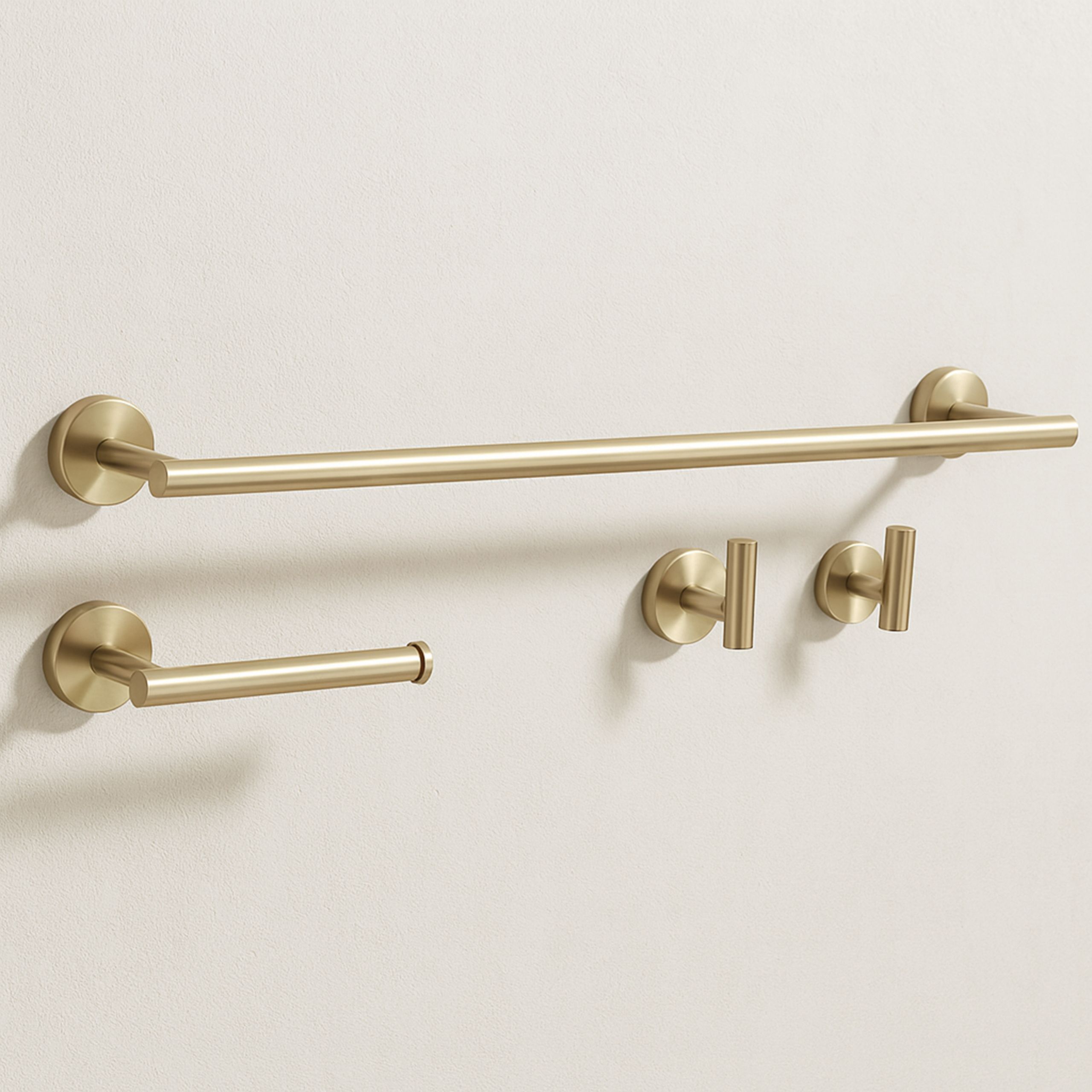 REA Ari, sada koupelnových doplňků 4 ks, Zlatá matná