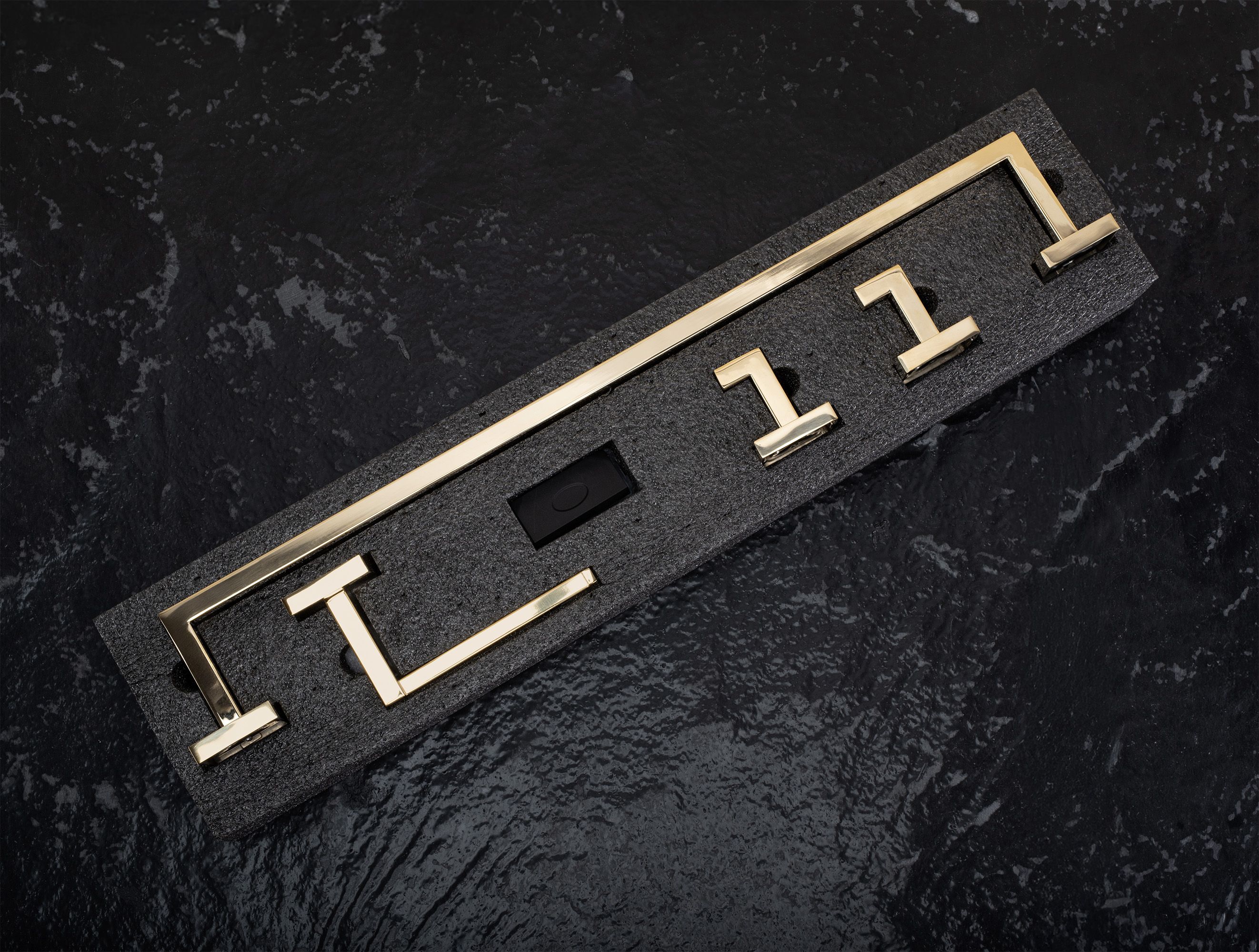 Rea Rio, set accesorii baie (4 piese), auriu strălucitor, REA-05014