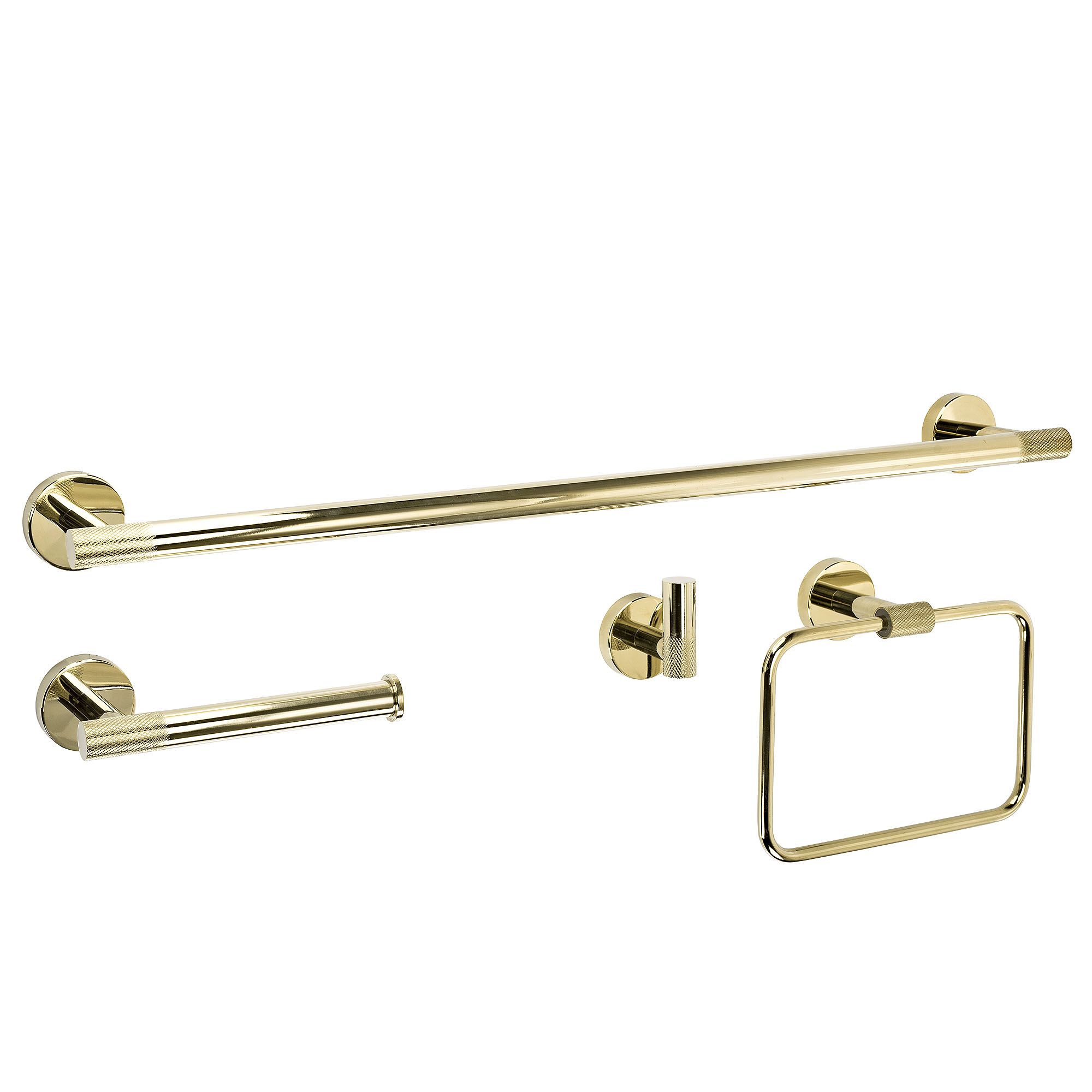 Rea GRID, set accesorii baie (4 piese), auriu strălucitor, REA-05009