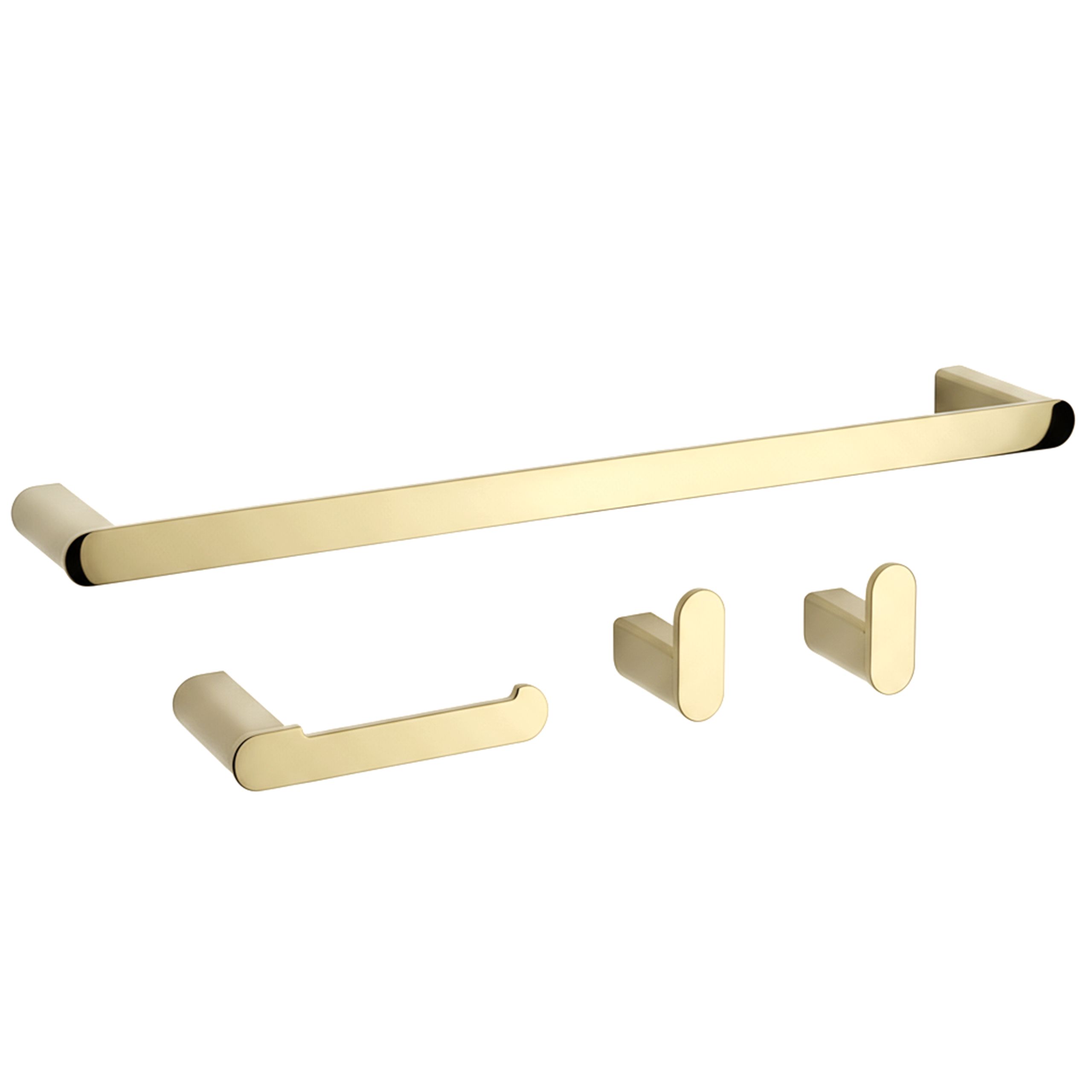 Rea Mati, set accesorii baie (4 piese), auriu strălucitor, REA-05006