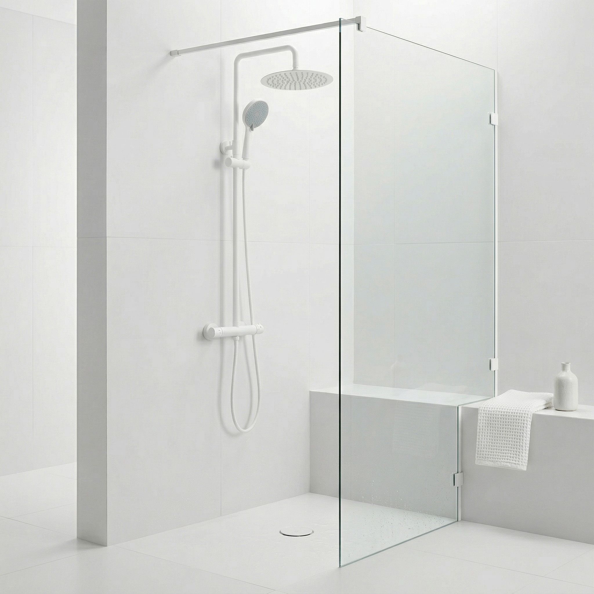 REA Lungo termostatická baterie detail Bílá