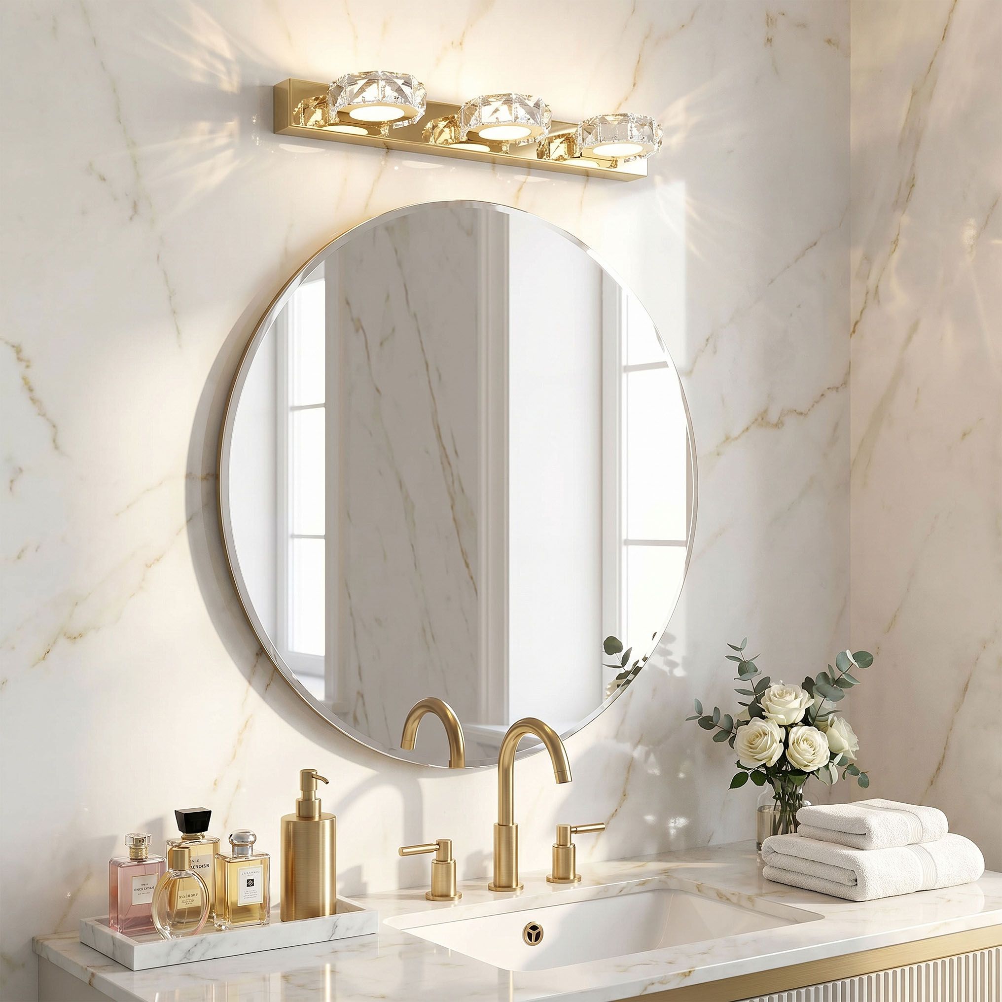 Toolight, LED nástenné svietidlo, 46 cm, 9W, 4000K, 500lm, zlatá lesklá, OSW-66073