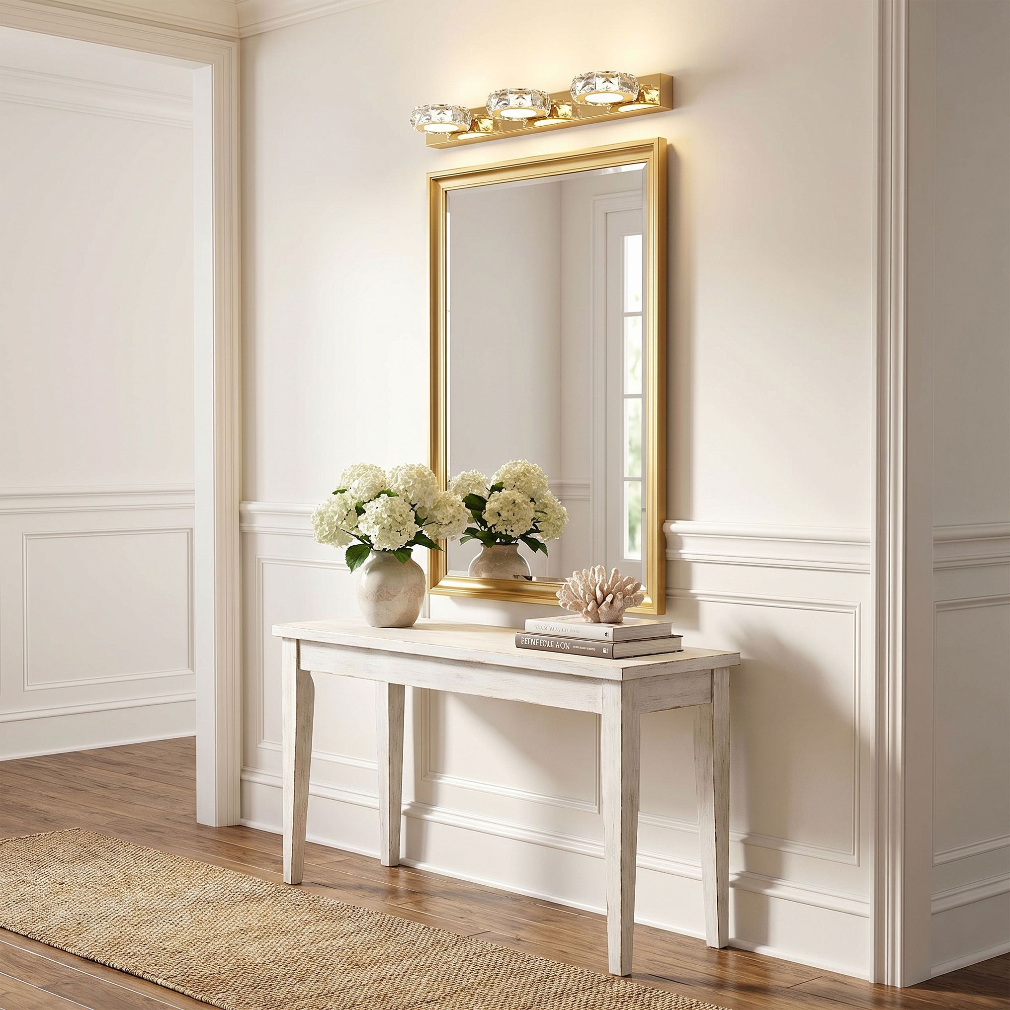Toolight, LED nástenné svietidlo, 46 cm, 9W, 4000K, 500lm, zlatá lesklá, OSW-66073