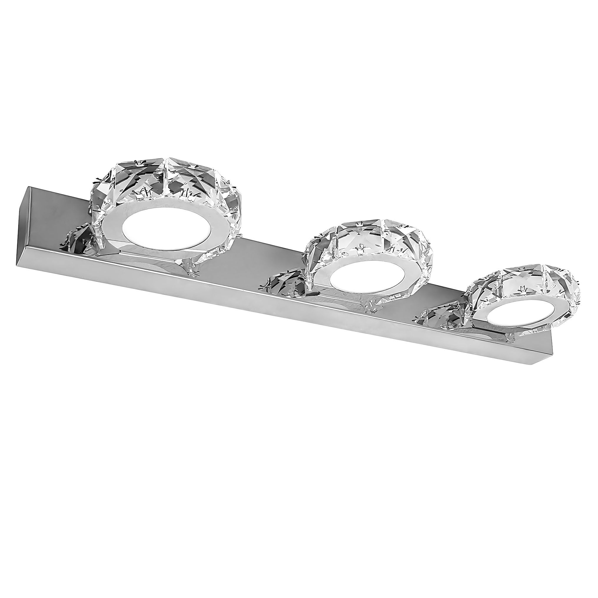 Toolight, LED nástenné svietidlo 46 cm, 9W, 4000K, 500lm, APP1938-3W, chrómová, OSW-66072