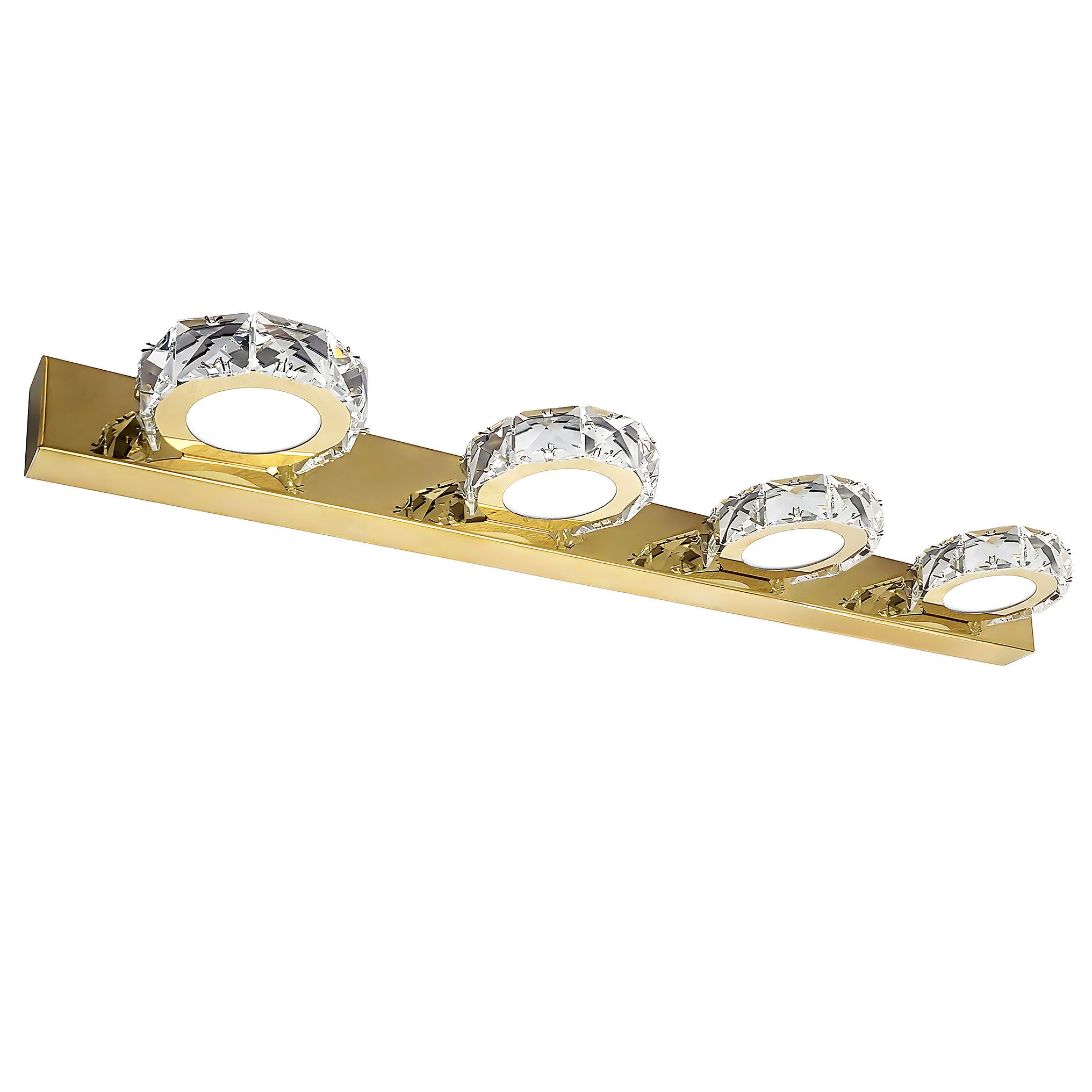 Toolight, LED nástenné svietidlo 62 cm, 12W, 4000K, 1000lm, APP1941-4W, zlatá lesklá, OSW-66075
