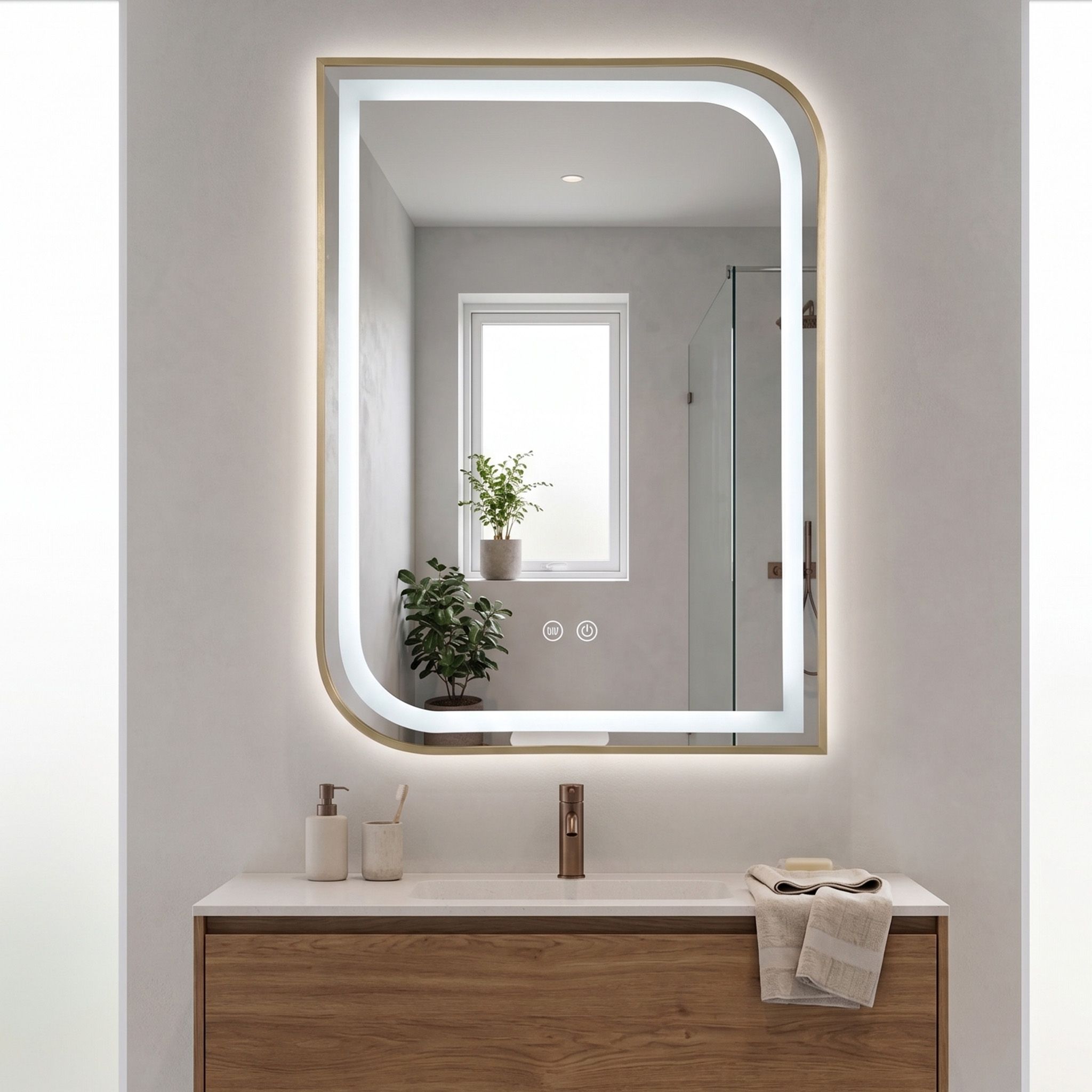 REA Zone LED zrkadlo detail rámu