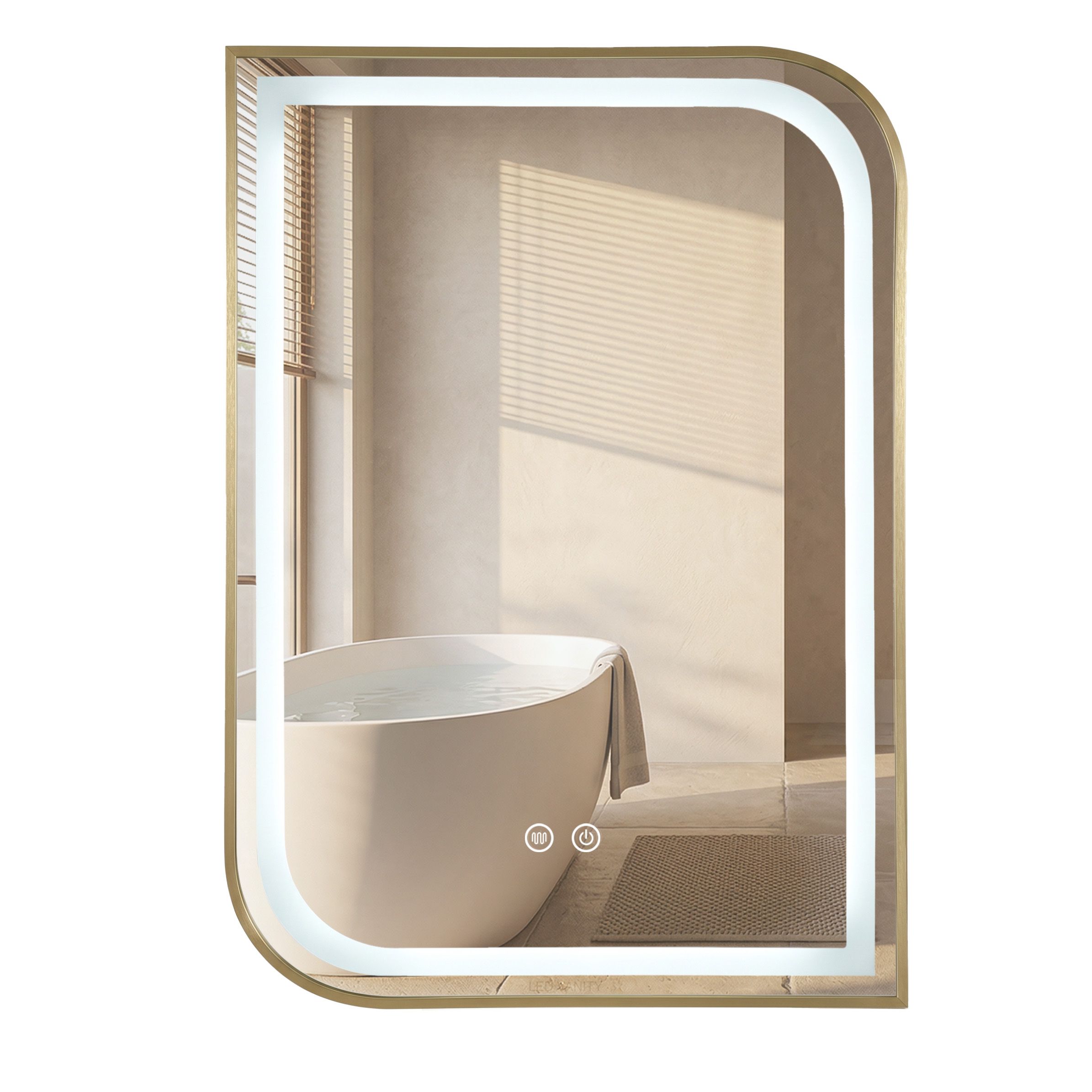 REA Zone LED zrkadlo Zlata matna