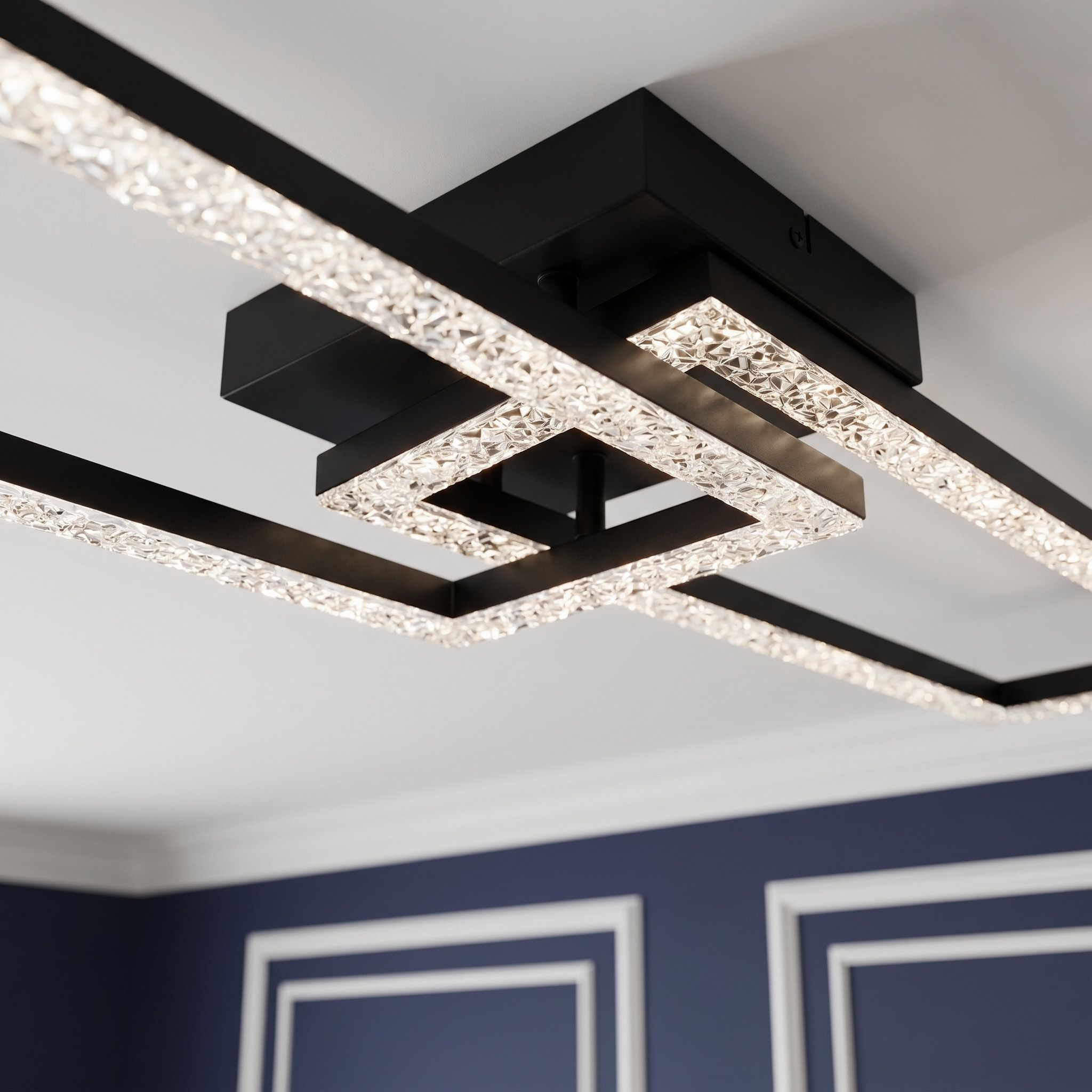 Toolight, stropné LED svietidlo 610x200 mm, 12W, 4000K, 1000lm, čierna matná, G155-C, OSW-06409