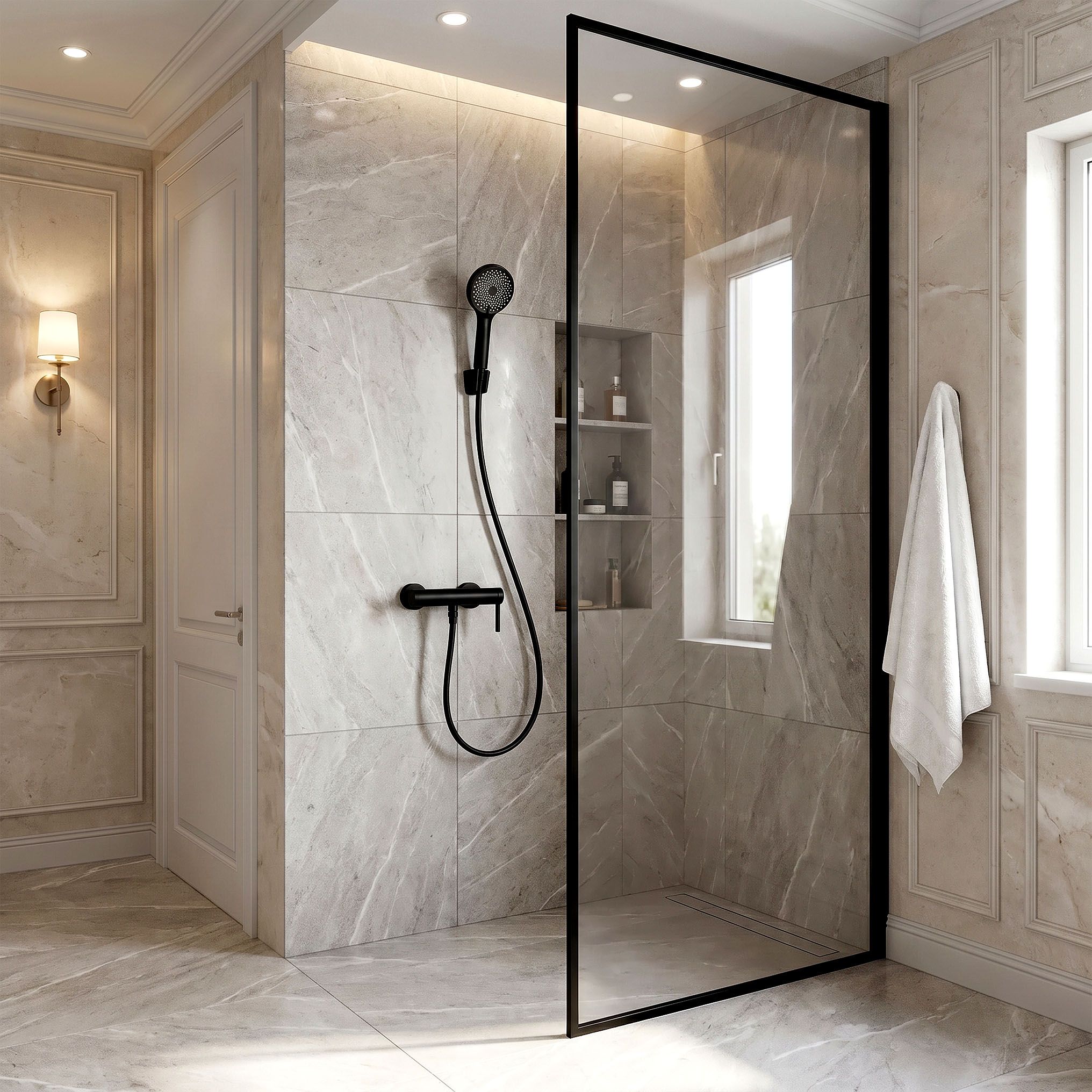 REA Rivo sprchová baterie černá detail