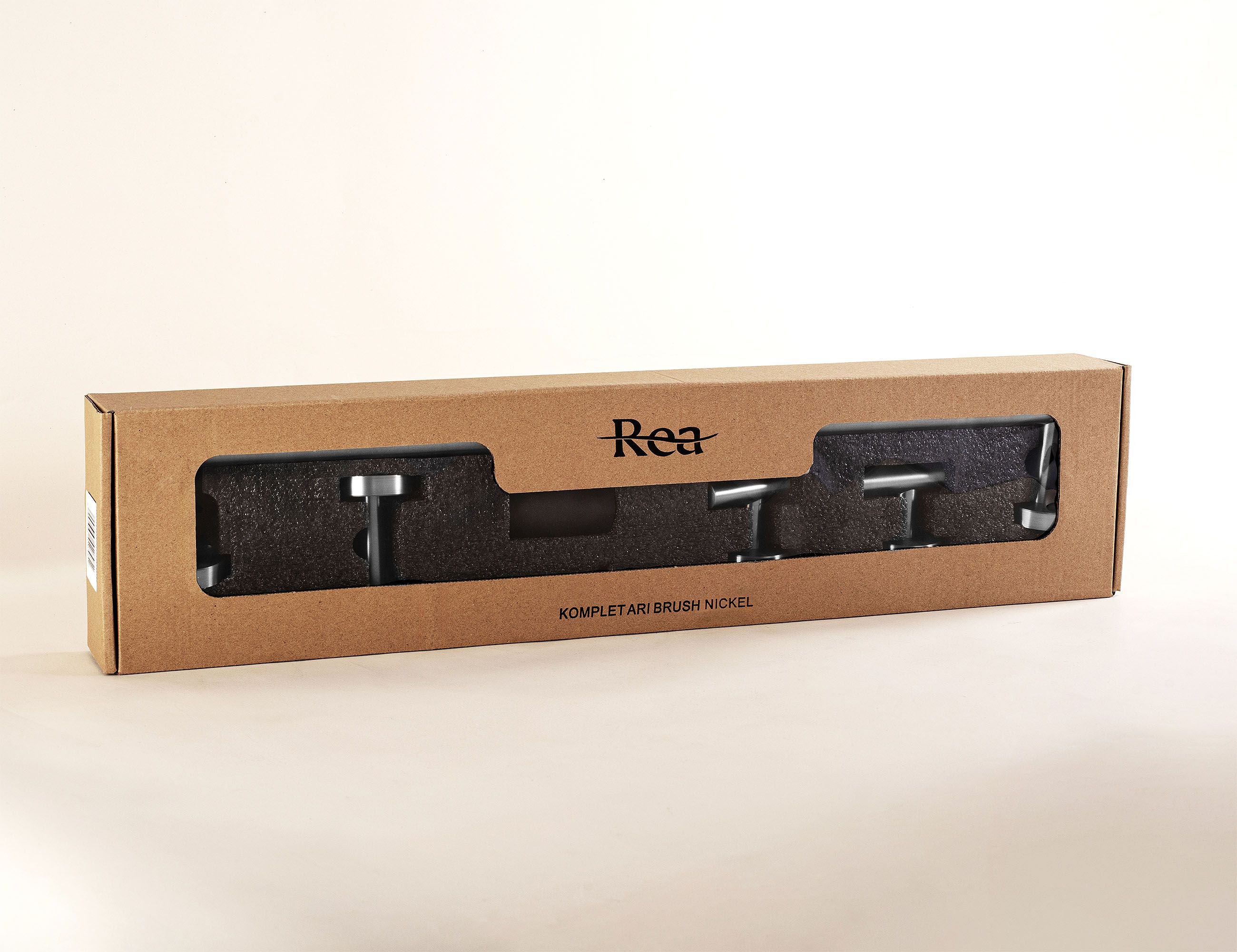 Rea Ari, set accesorii baie (4 piese), oțel periat, REA-06600