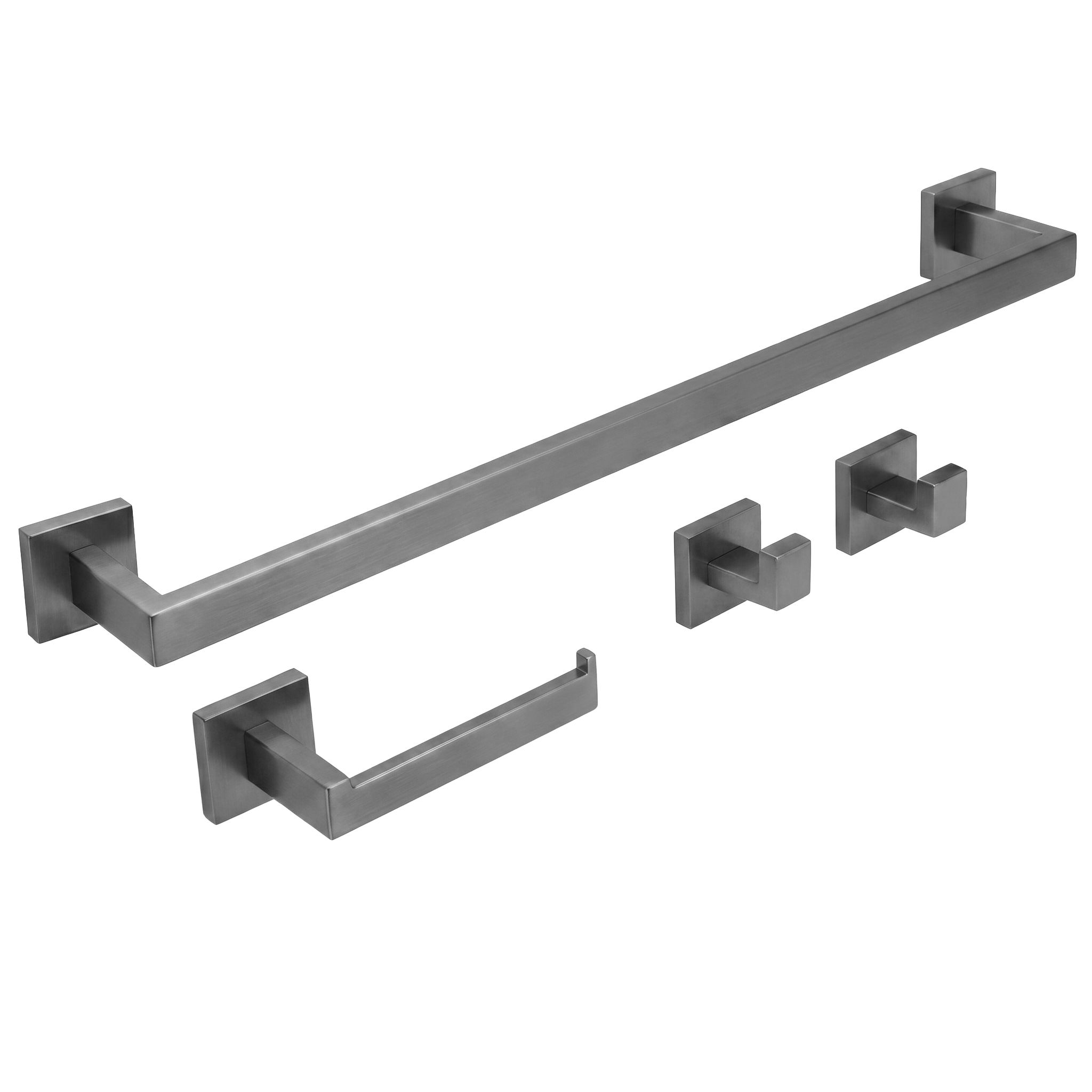 Rea Rio, set accesorii baie 4 buc, grafit, REA-06607